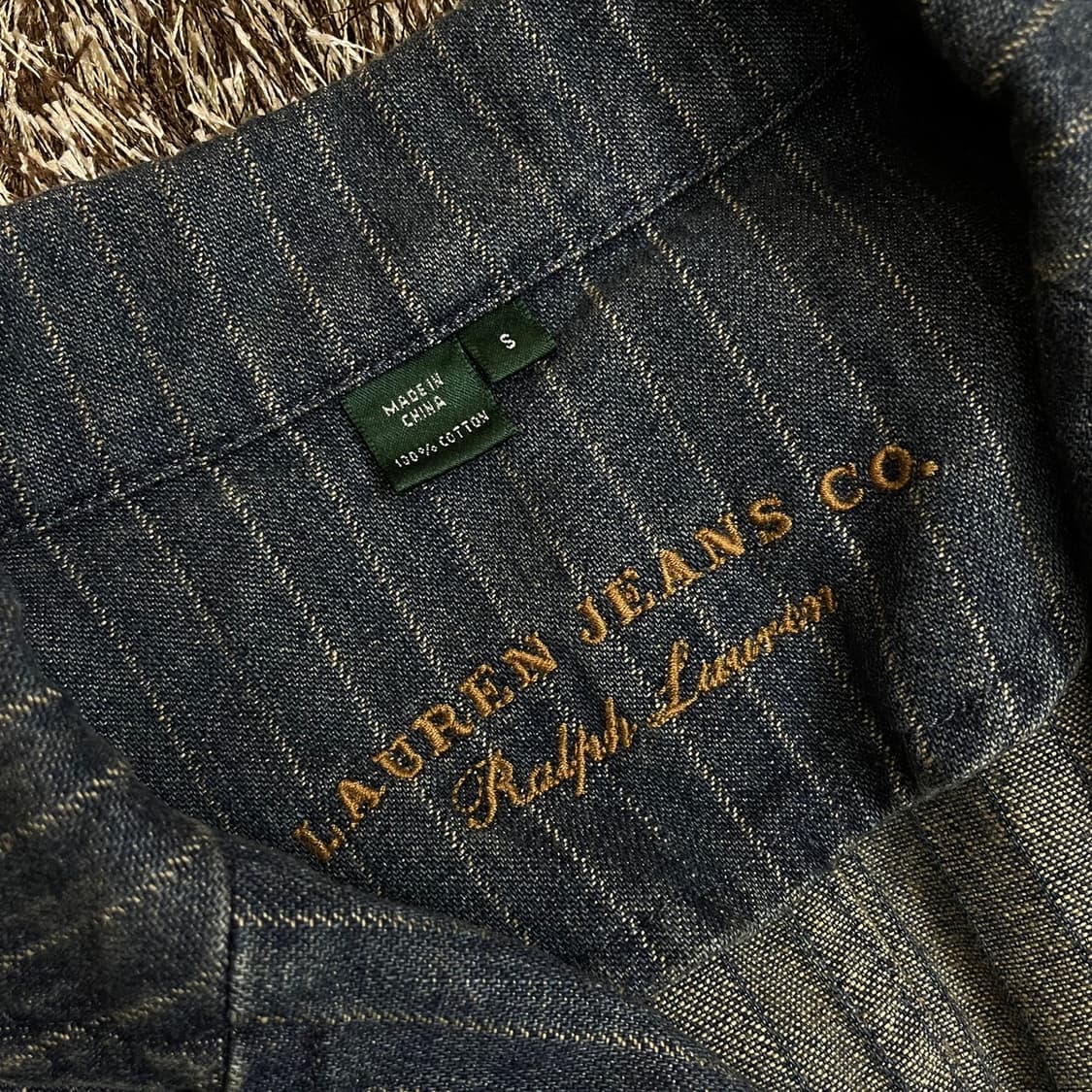 랄프로렌 Ralph Lauren 스트라이프 데님 블레이저 청자켓 S 상품이미지2