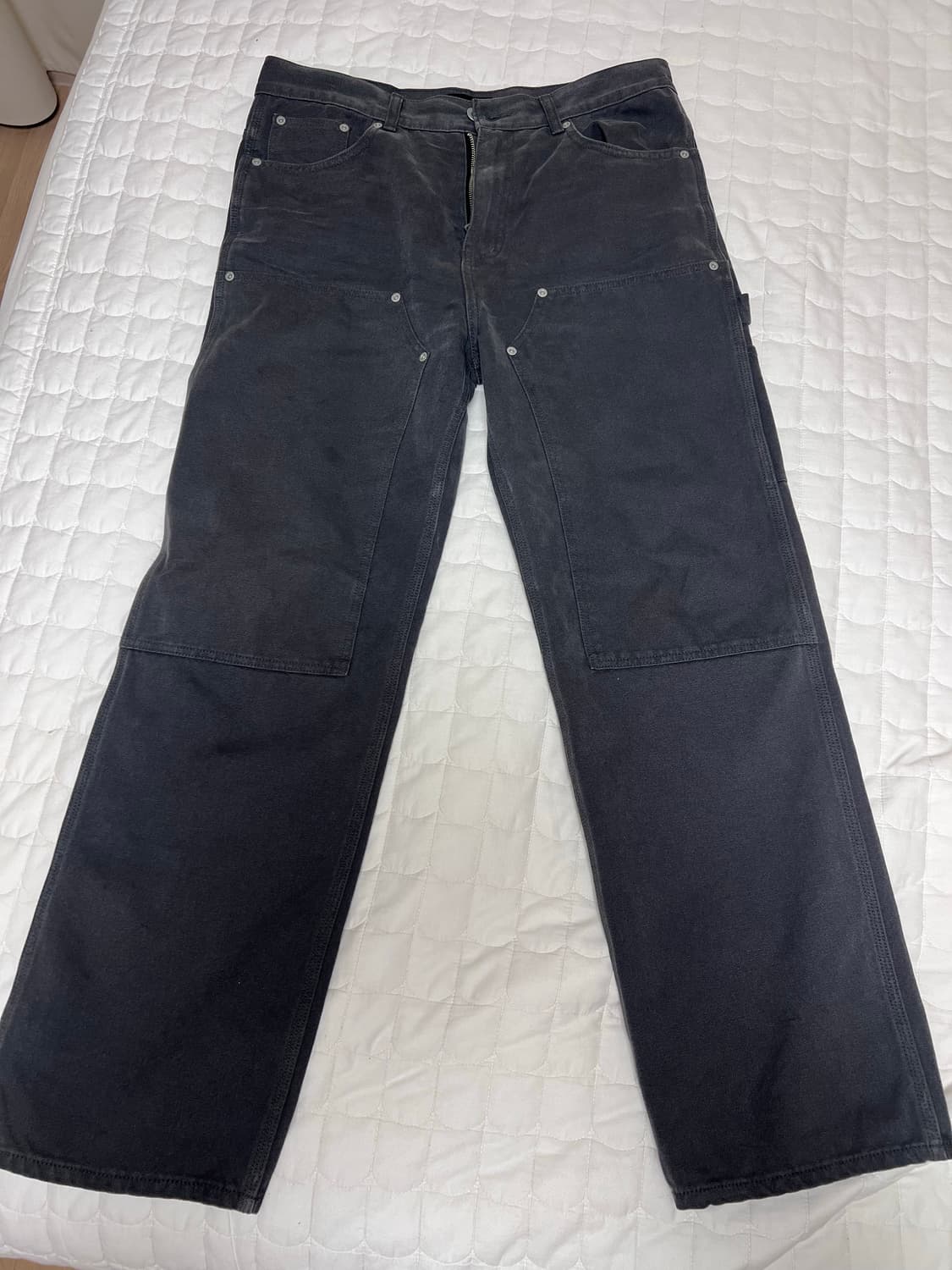 [L] 블랙아웃 더블니 팬츠 상품이미지3