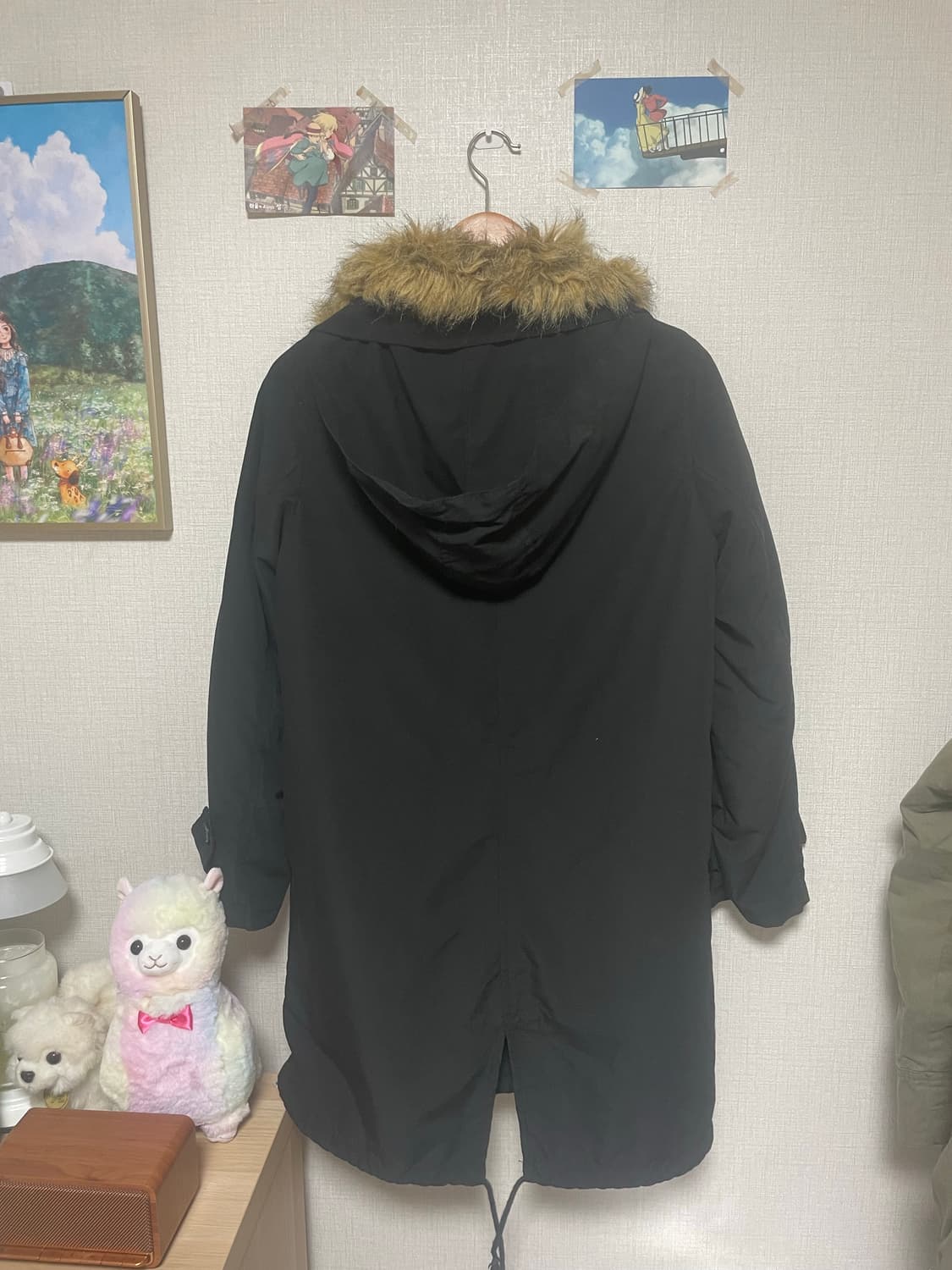 빈티지 퍼 카라 솔리드 야상 점퍼 상품이미지4