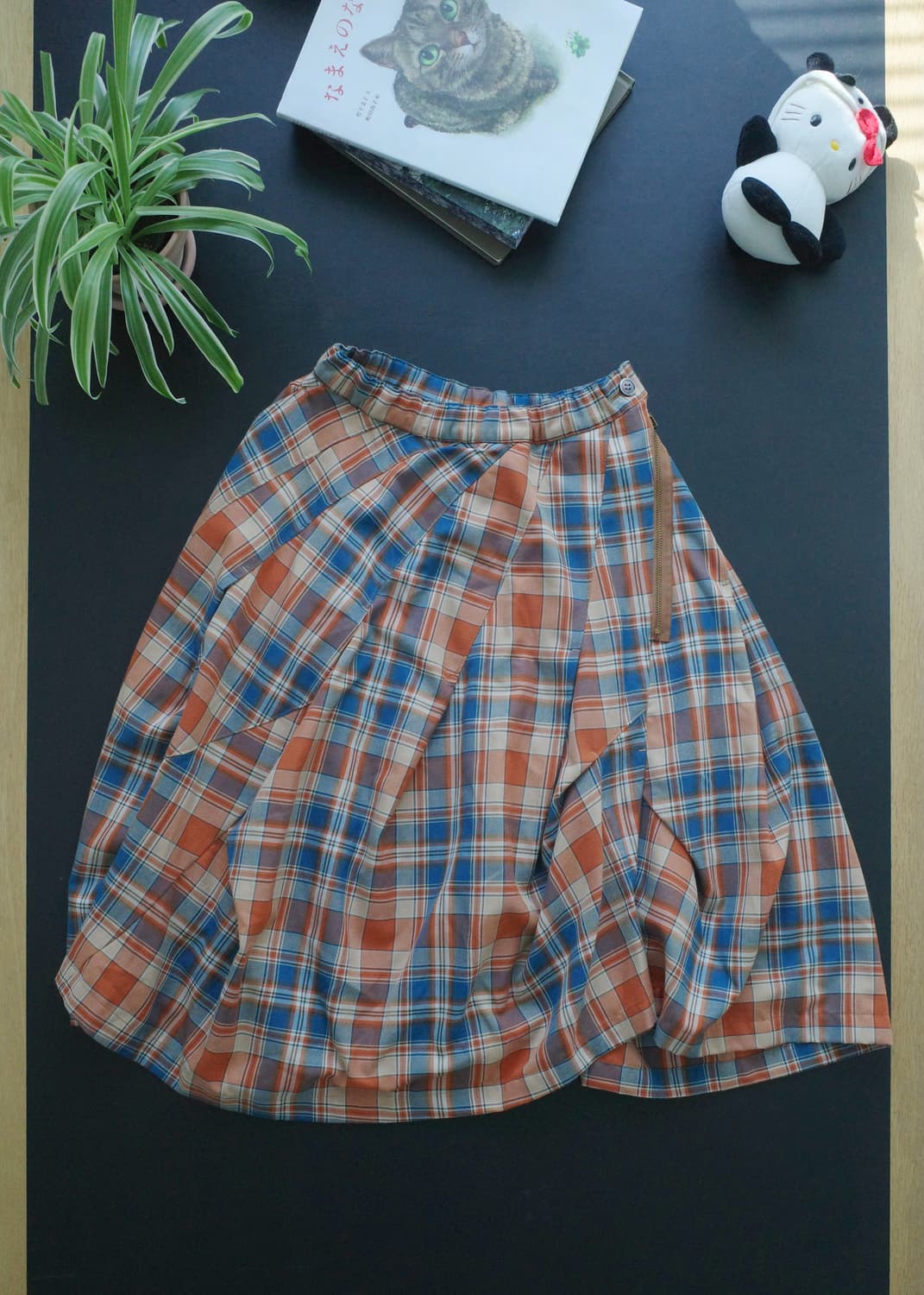 메르시보꾸 체크 스커트 상품이미지4