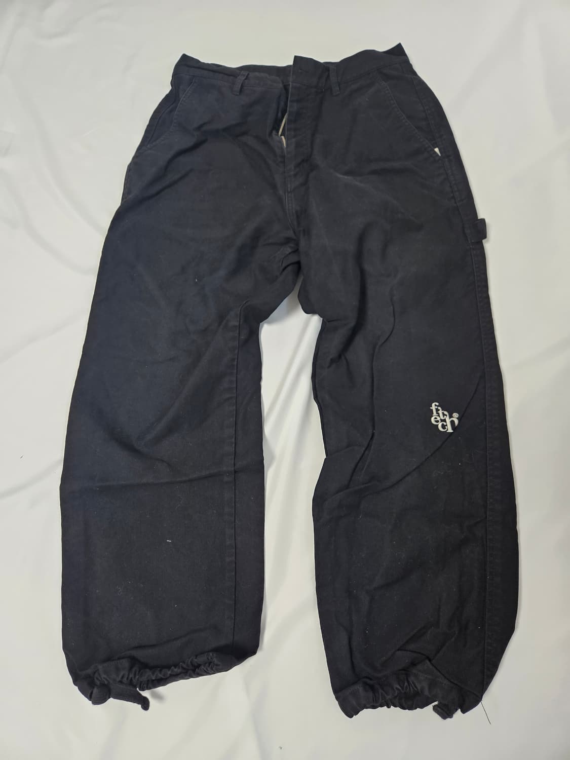 페치선데이 더블니 스트링 워크팬츠 와이드 코튼 M 상품이미지1