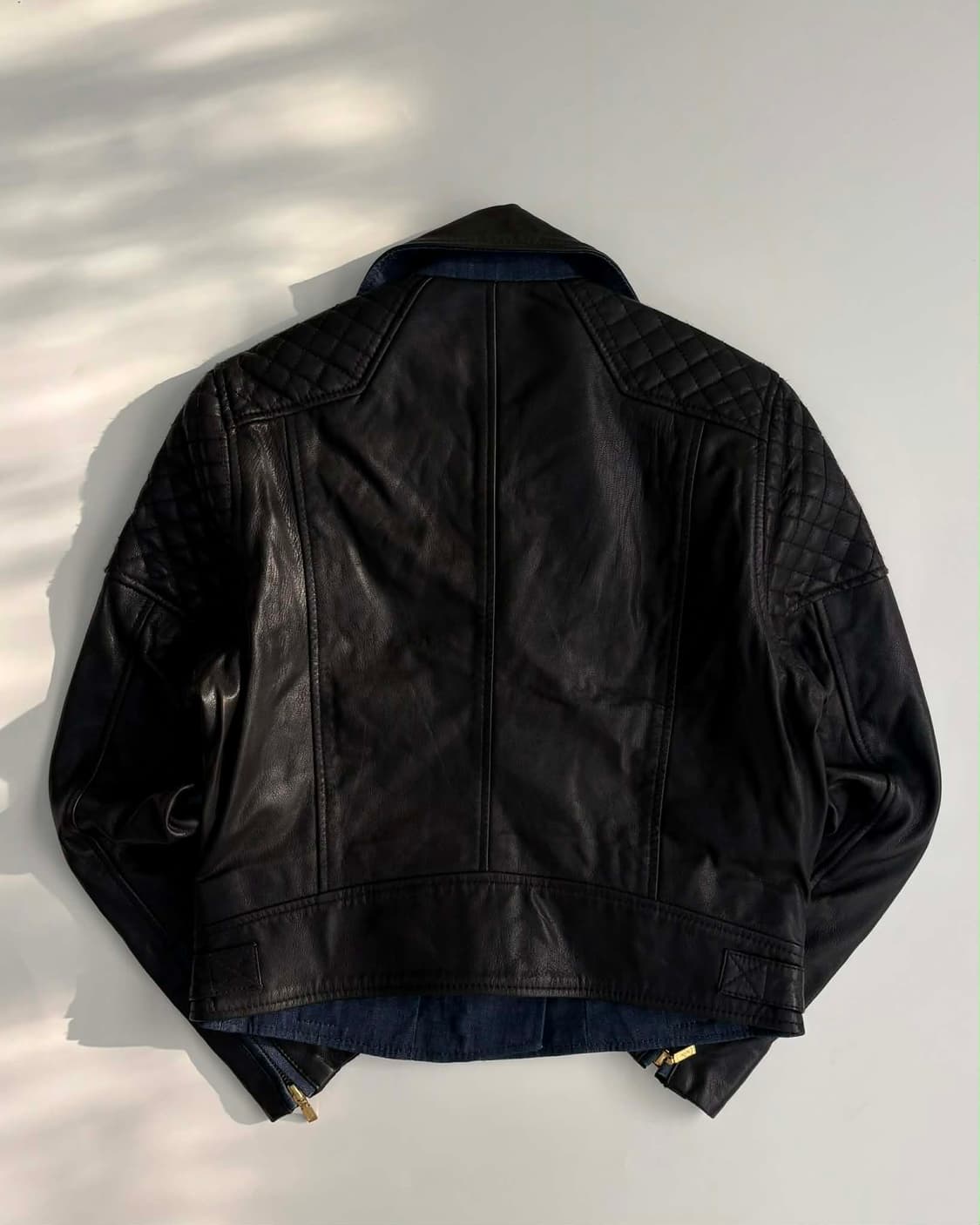 [S] 리바이스 염소 가죽 퀄팅 여성 라이더 자켓 상품이미지2