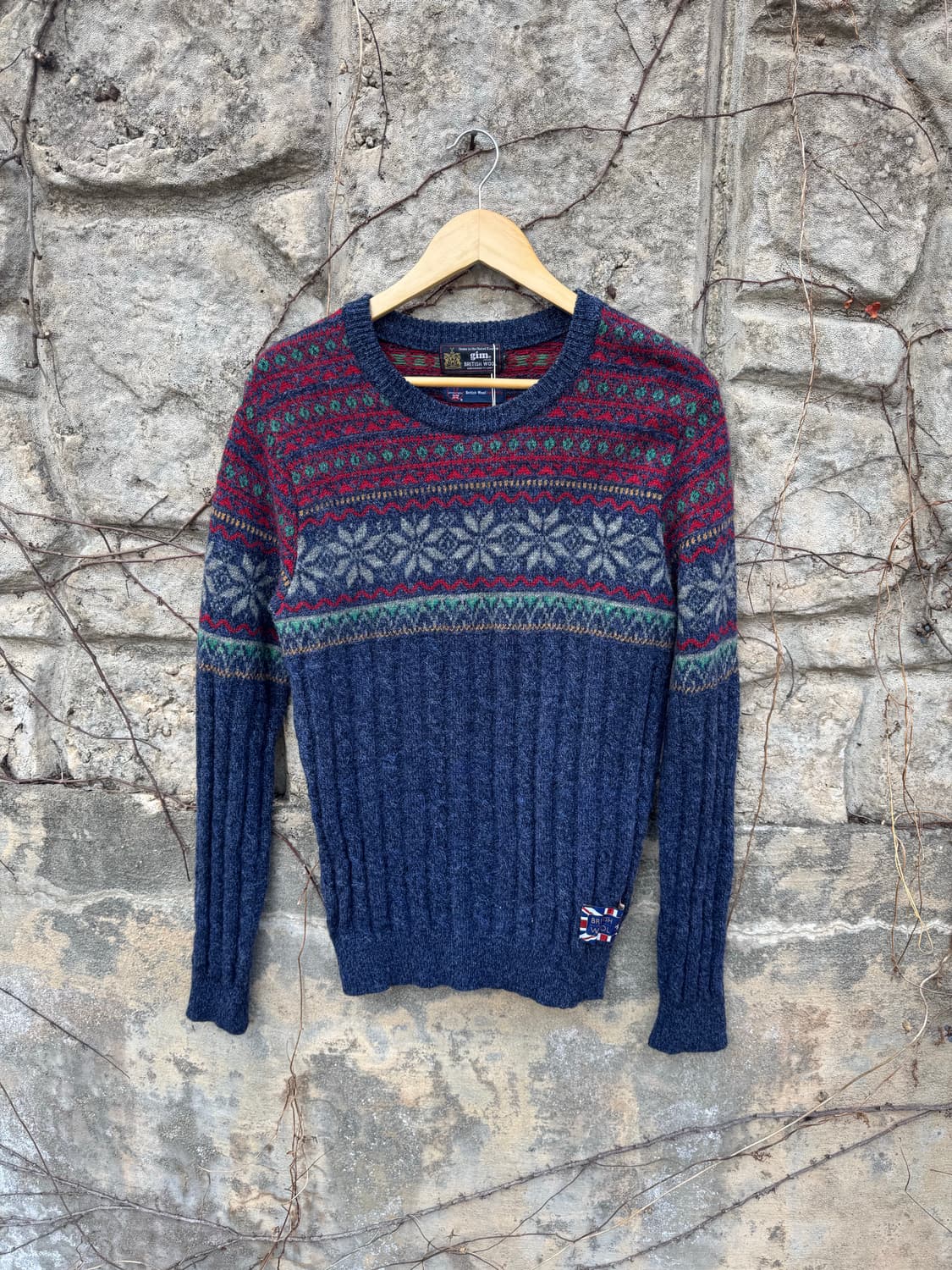 Gim british wool 페어아일 케이블 니트 L 상품이미지1