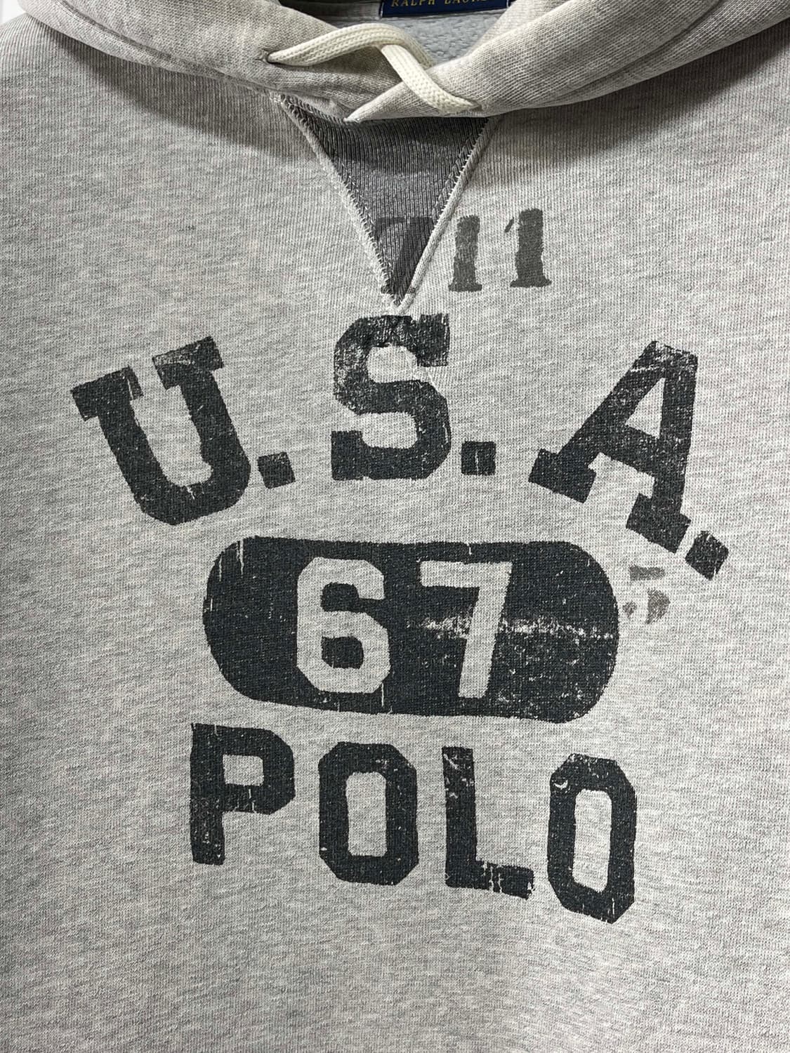 폴로 랄프로렌 멜란지그레이 복싱글러브 USA 스웻 후드티 상품이미지6