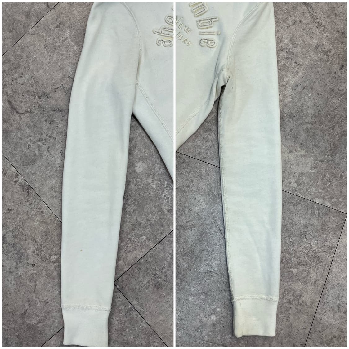 아베크롬비 양털 후드집업 화이트 키즈 L #csz2643 상품이미지7