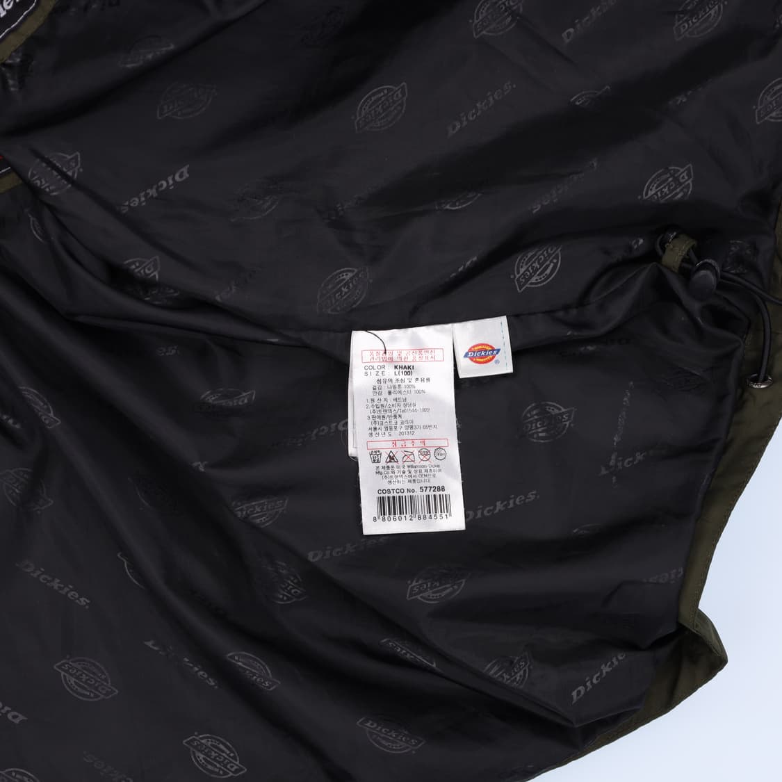 [L] 디키즈 올드스쿨 포켓 윈드 바람막이 점퍼 카키 3844 상품이미지9