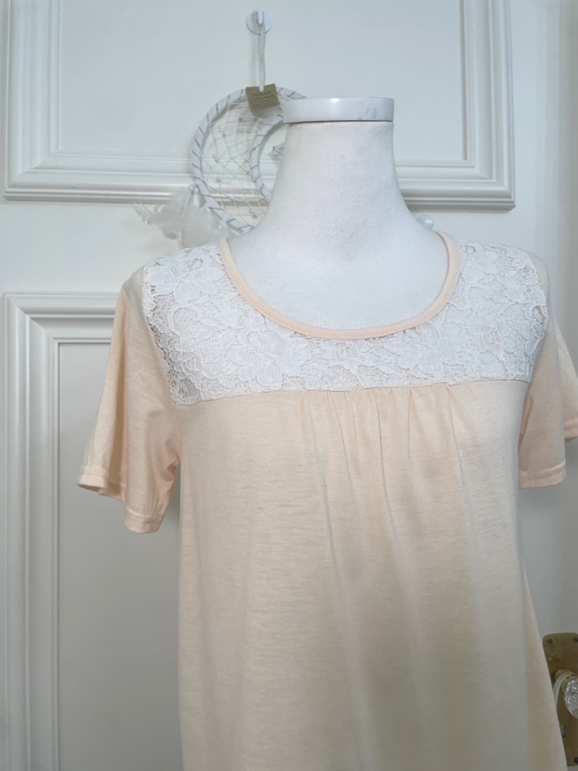butter yellow lace shirring half top 상품이미지6