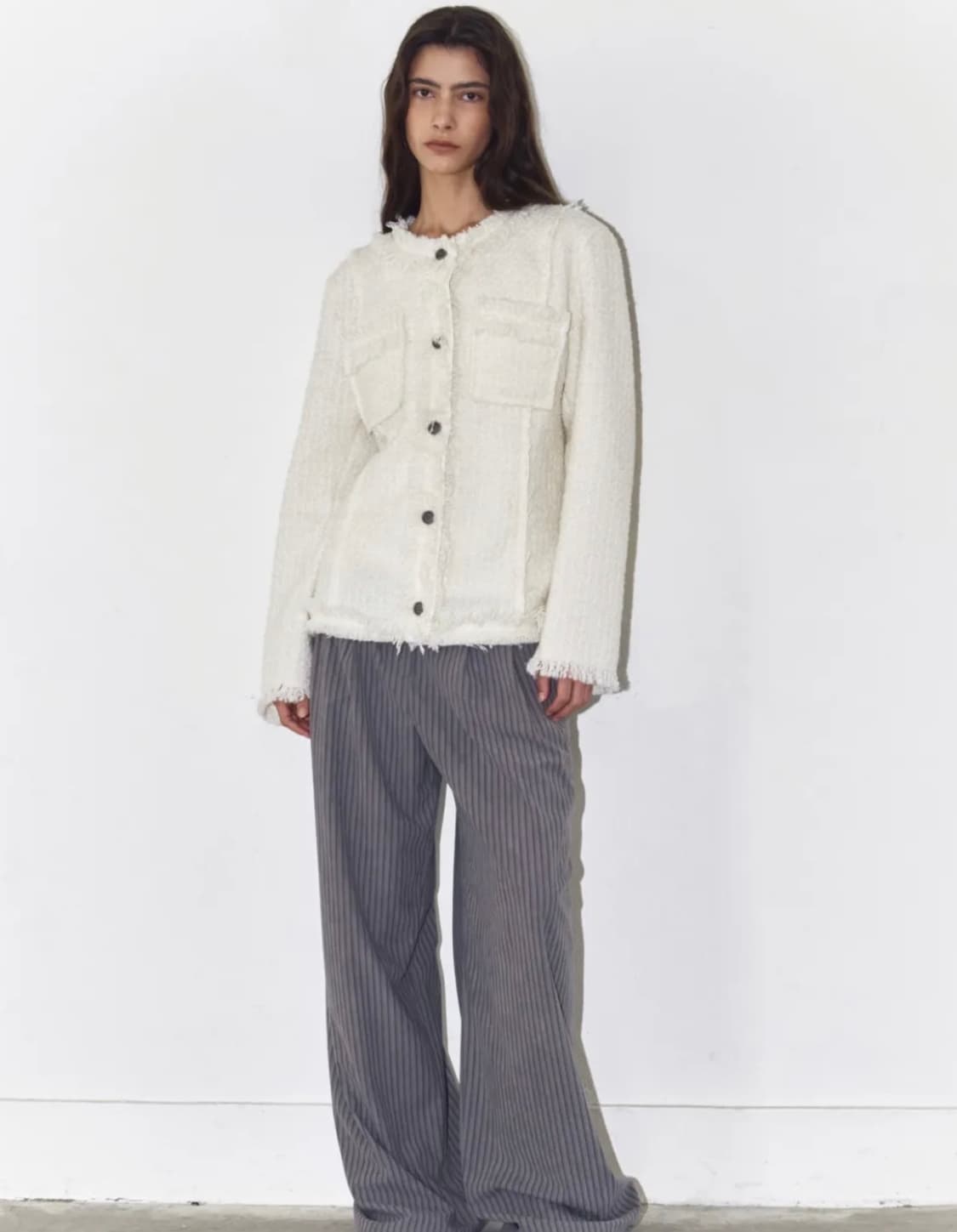 폴리수엠 알파카 니트 집업 자켓 핑크 상품이미지4