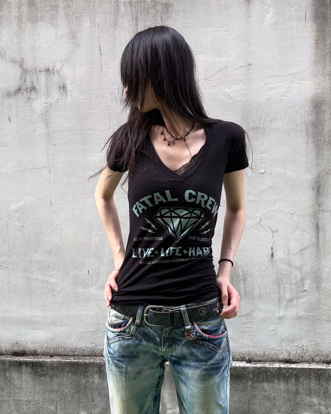 Rock Punk Fatal Crew Slim Fit T-shirts 상품이미지2