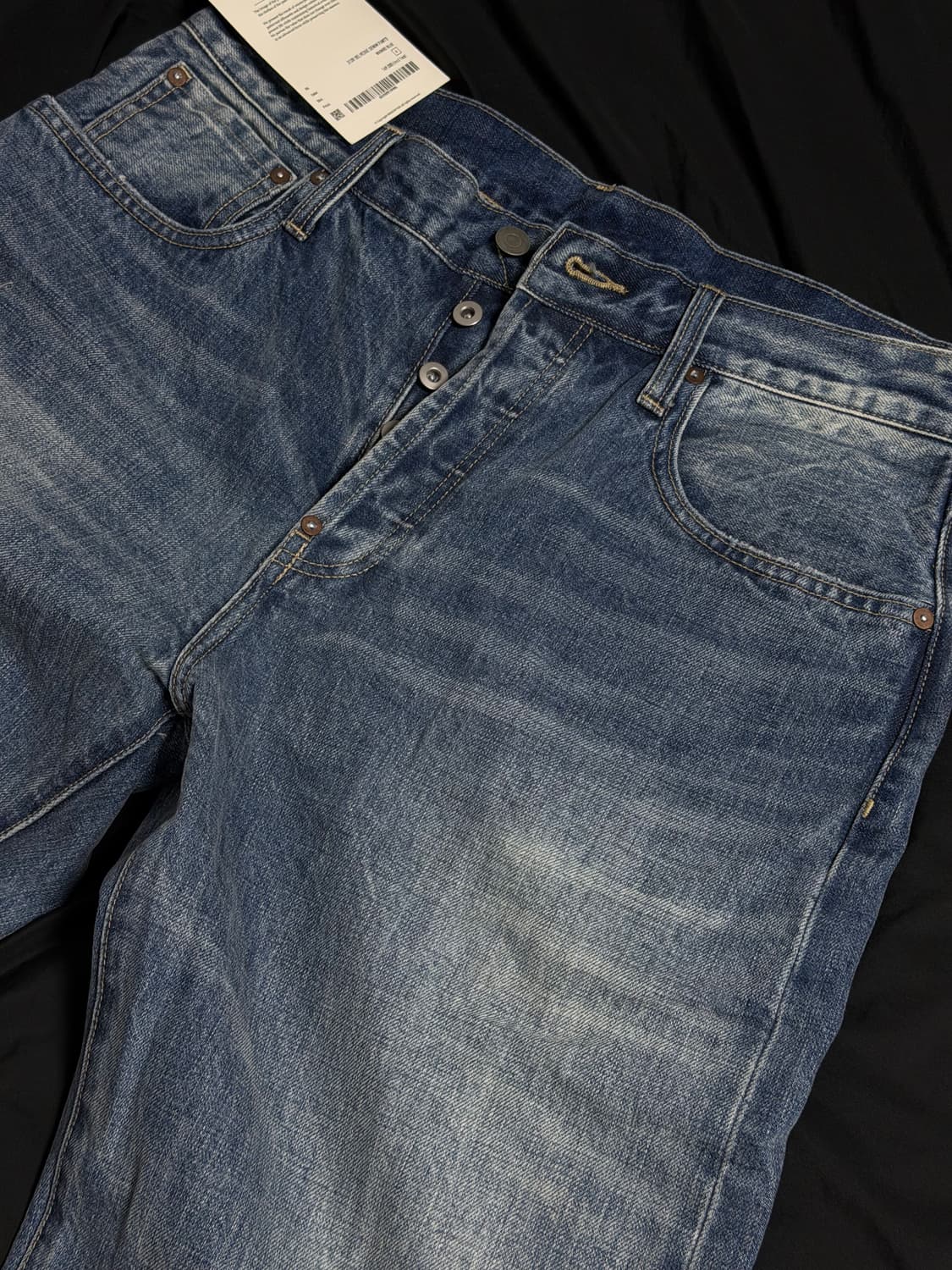 비헤비어 312R 셀비지 데님 워시드 블루 4사이즈 새상품 상품이미지2