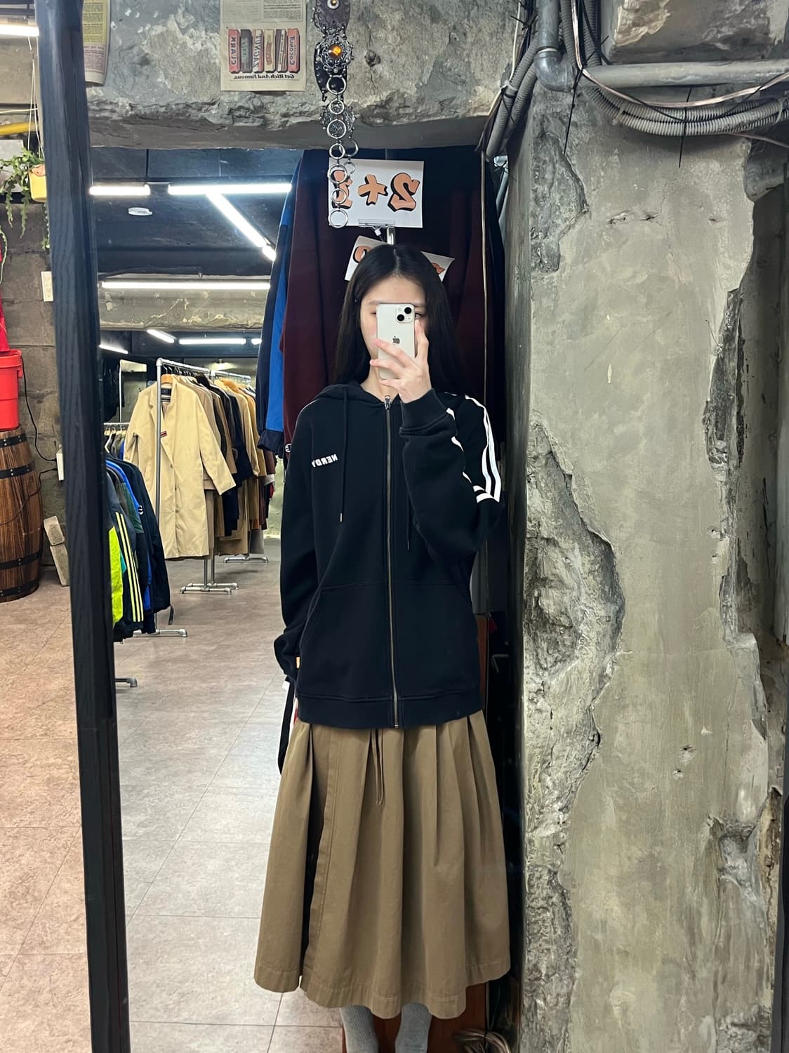 널디 후드집업 블랙 M #csz3517 상품이미지2