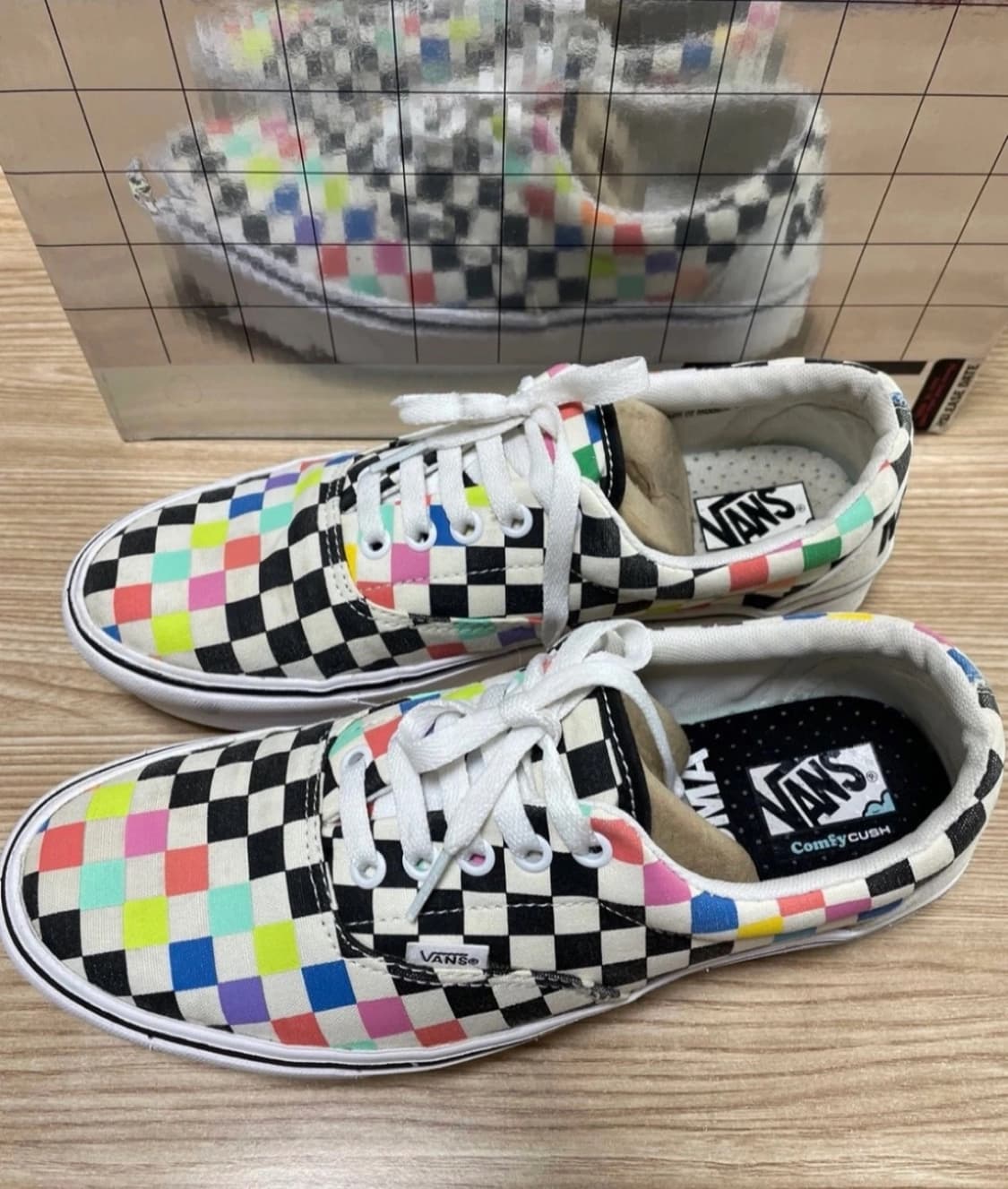 VANS X MOMA 반스 모마 컴피쿠시 에라 멀티체크 운동화 265cm 상품이미지1