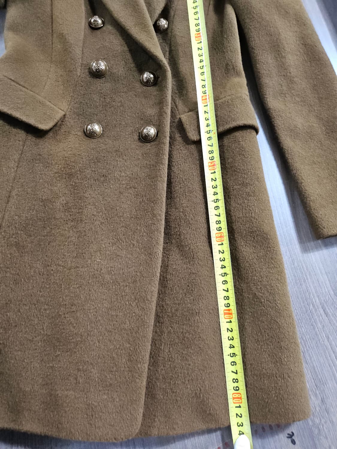 on&on 브라운 퍼 카라 더블 버튼 코트 S 상품이미지8