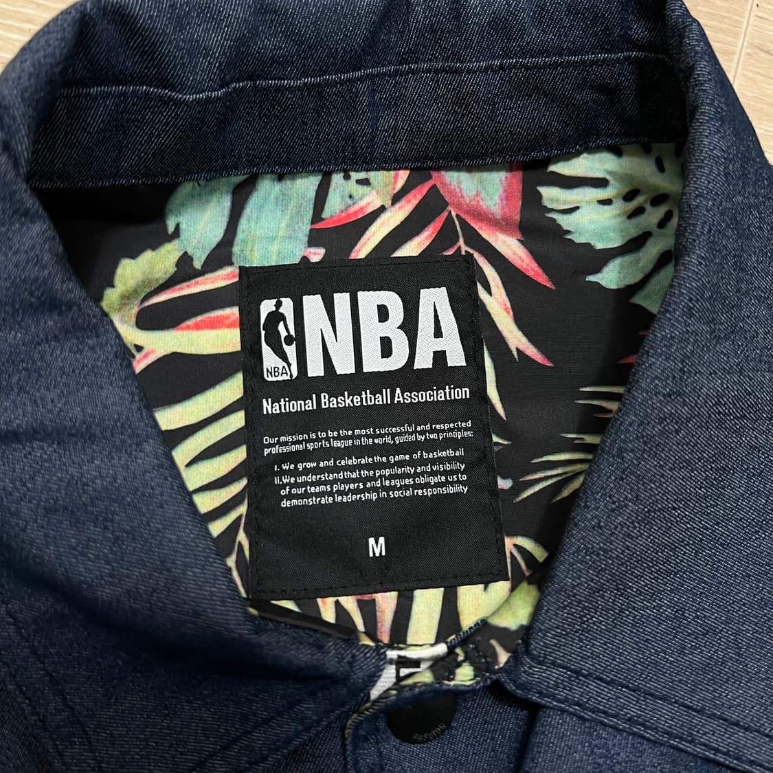 NBA 시카고 불스 그래픽 와펜 농구복 코치자켓 [네이비] M/95 상품이미지6