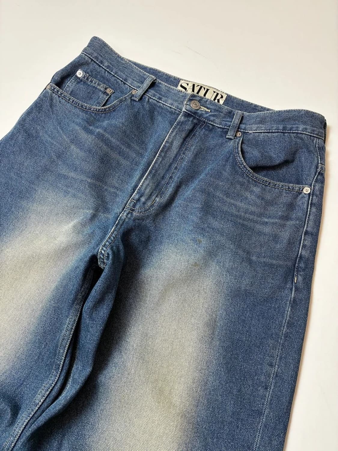 세터 SATUR 브루클린 뉴트로 와이드 워시드 데님 팬츠 PN8231 상품이미지2