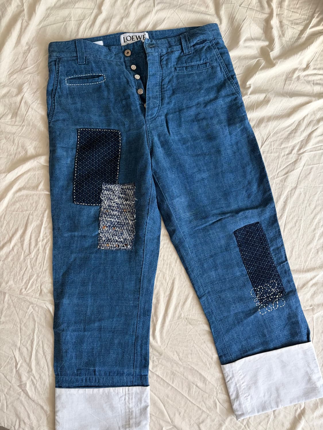 로에베 패치 피셔맨 린넨팬츠 상품이미지1