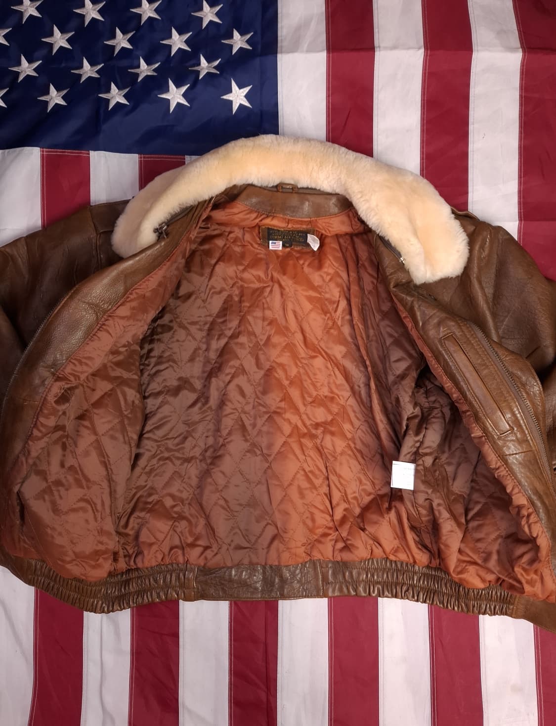 특A 90's 국내산 리얼레더 항공자켓 상품이미지7