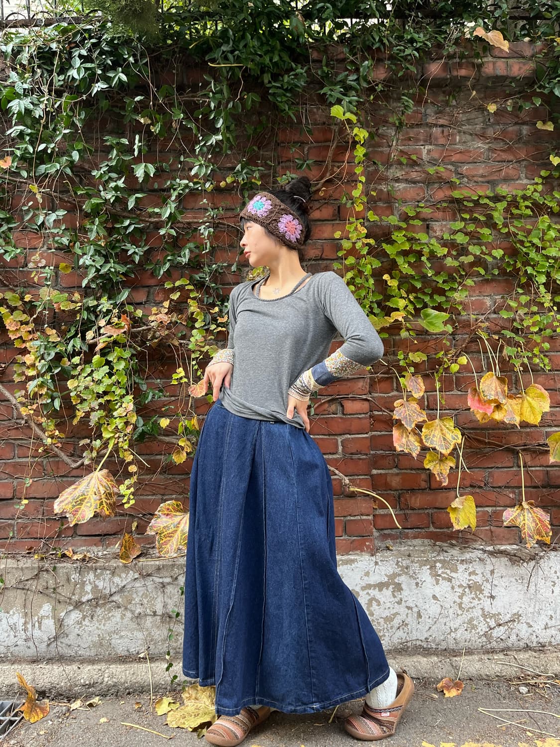 데일리무드 데님 롱스커트 상품이미지2