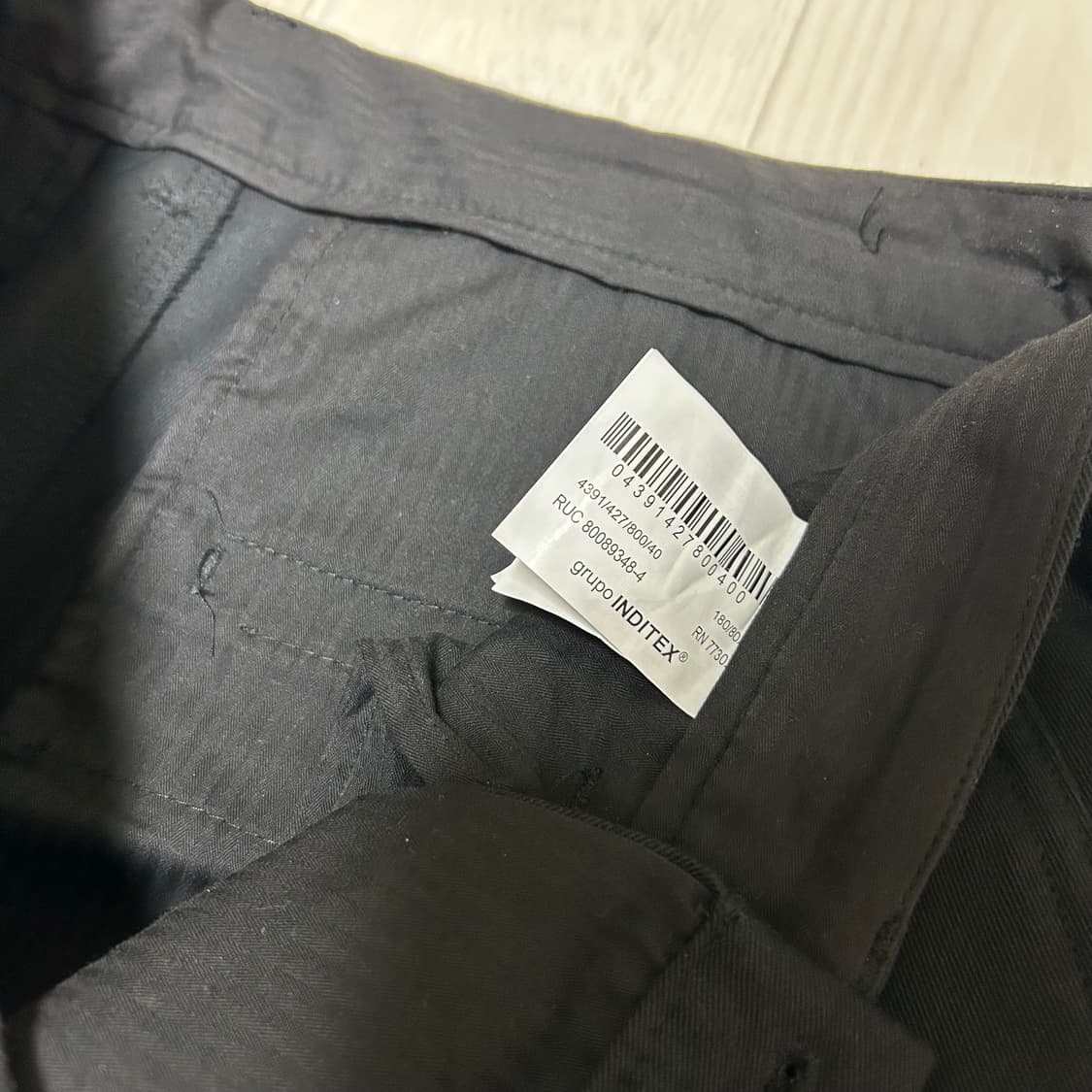 [L] ZARA 자라 레귤러 치노팬츠 블랙 상품이미지5