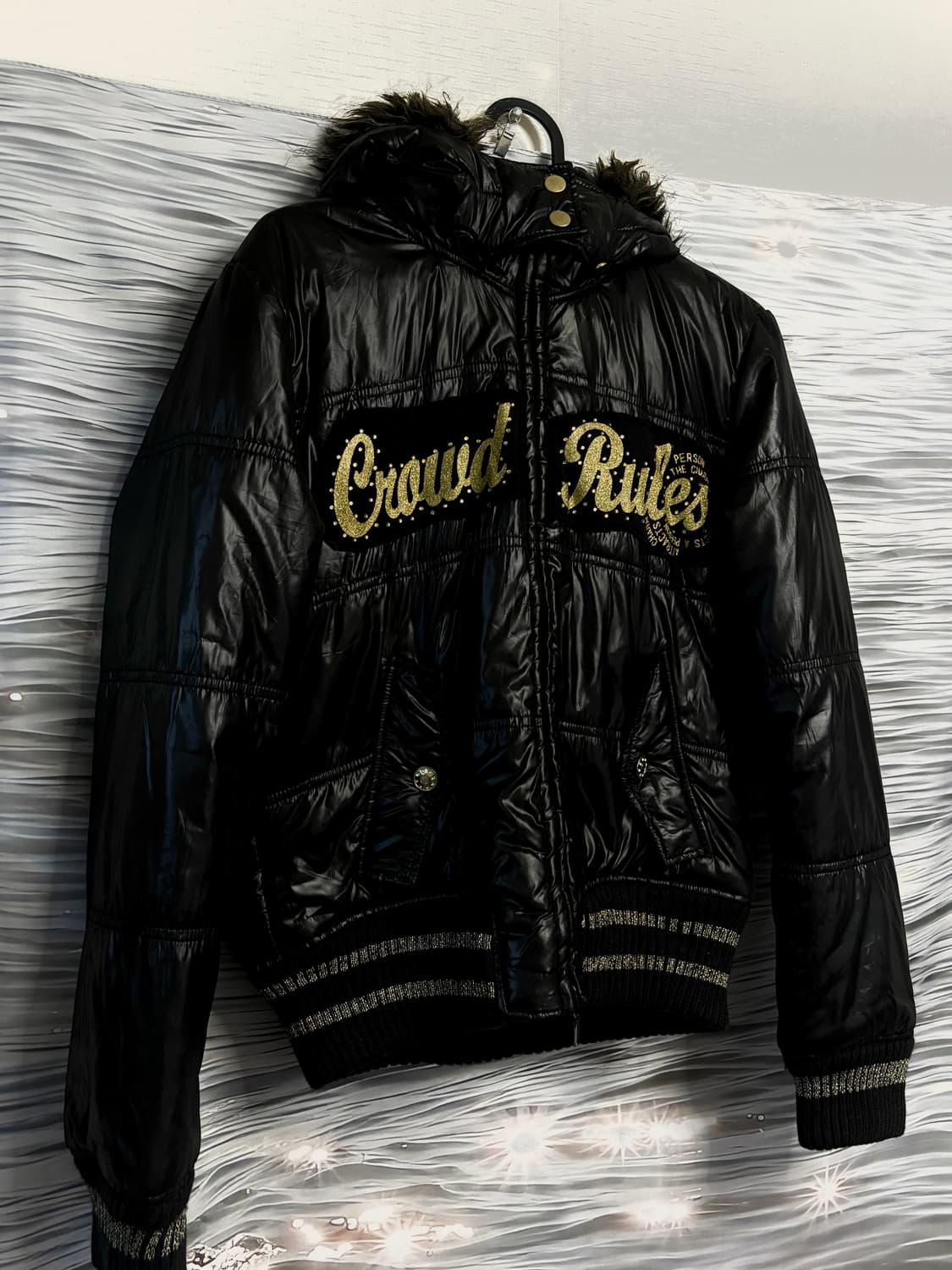 스카이 봄버 Y2K 오네갸루 투웨이 퍼 숏 패딩  상품이미지1