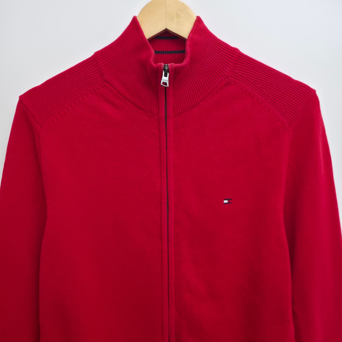 [S] 타미힐피거 레드 니트 집업 상품이미지2
