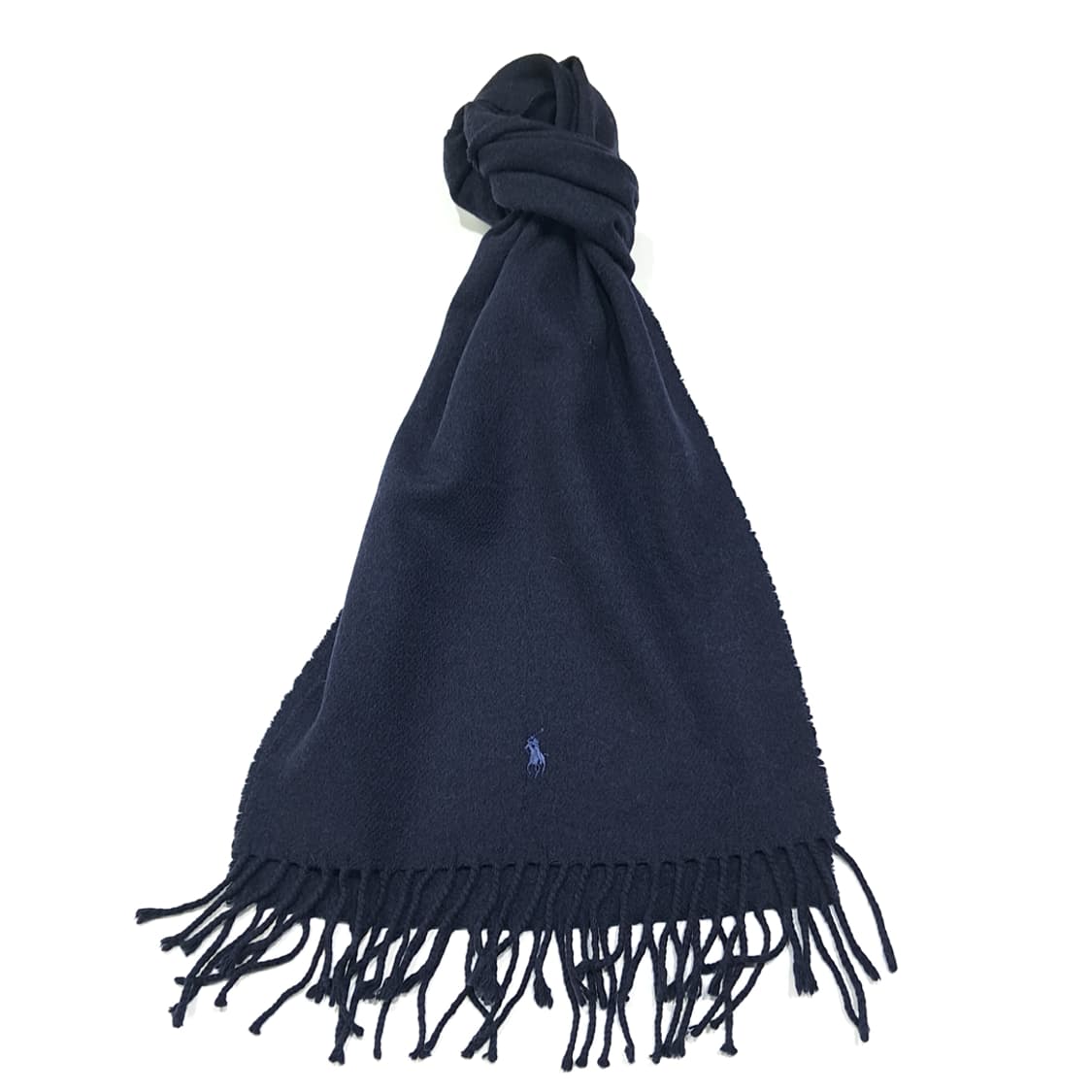 MX621 폴로 90s 영국판 램스울캐시미어 네이비 머플러 목도리 상품이미지1