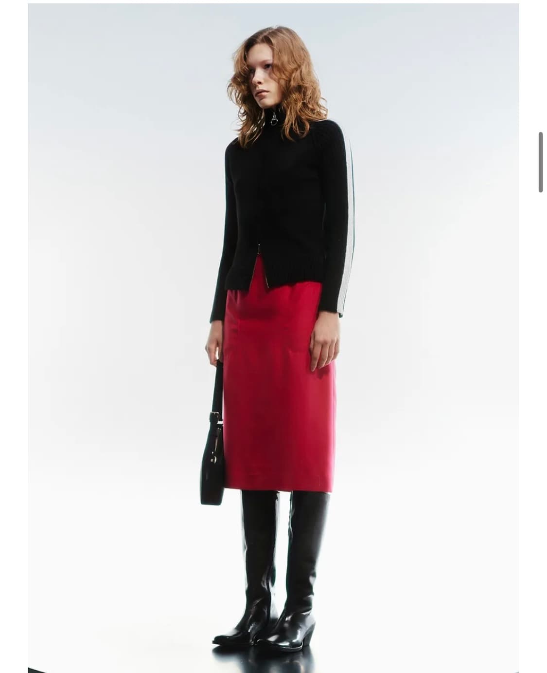 오픈  yy TWO-WAY ZIP TRACK KNIT JACKET 상품이미지2