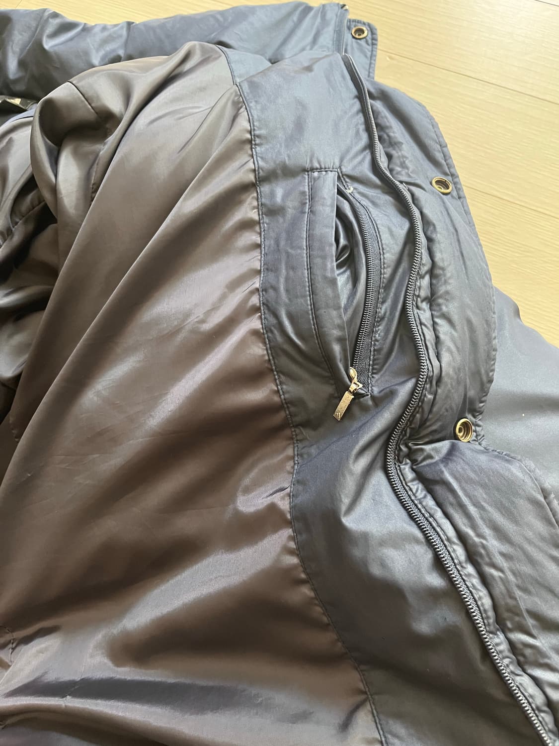 아디다스 3선 롱패딩 네이비 100 상품이미지5