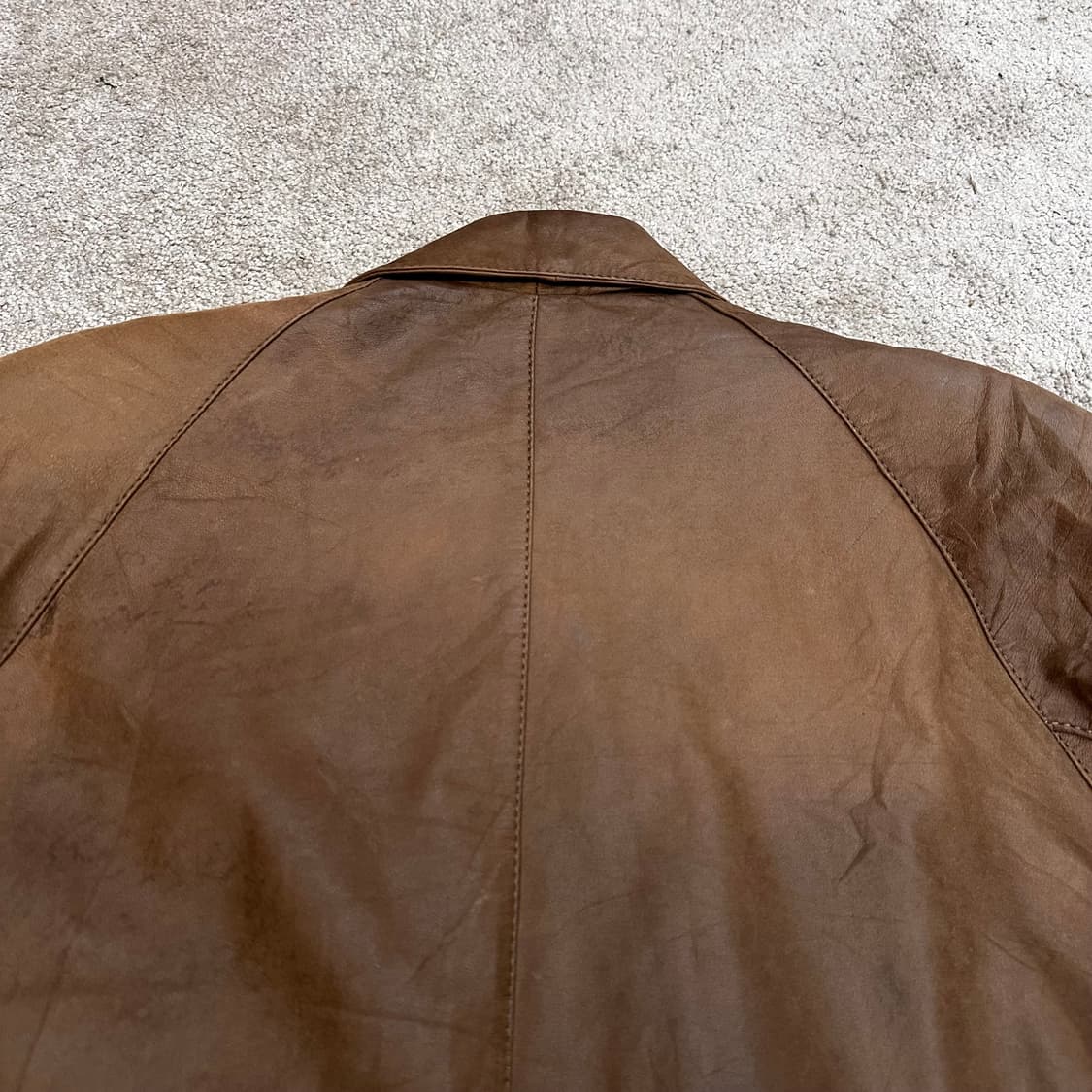 빈티지 브라운 양가죽 A-2 봄버 자켓L 상품이미지8