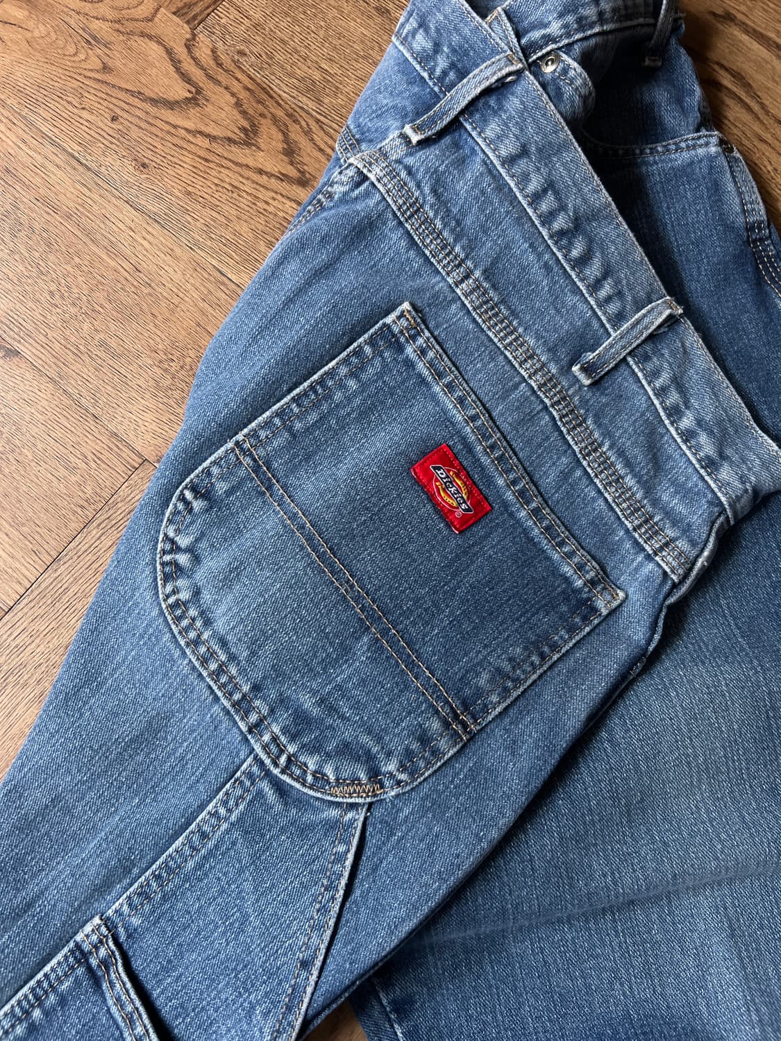 [38]디키즈 USA 미디엄블루 워싱 싱글니 카펜터 워크 데님 팬츠 상품이미지6