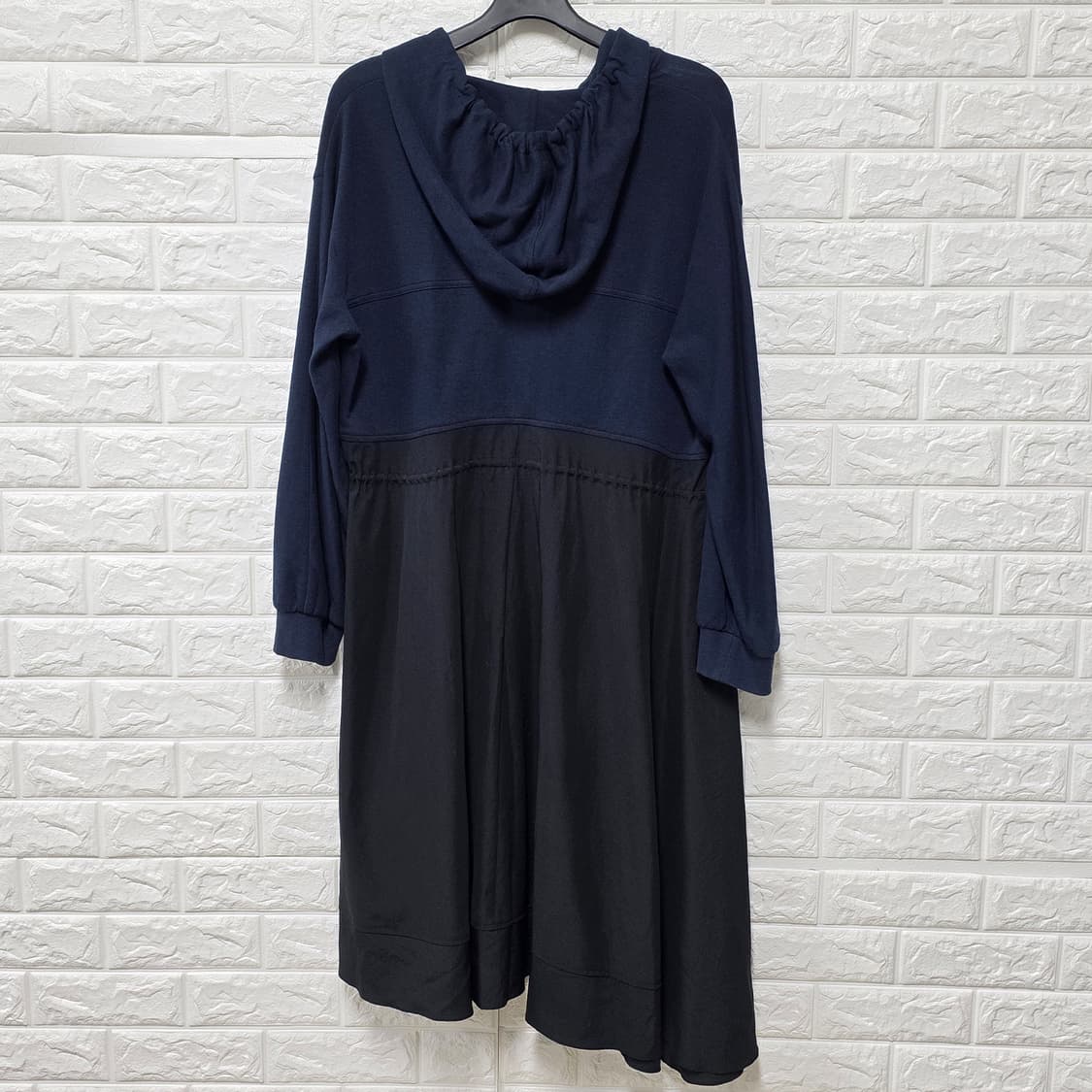 택포// L 20s 한섬 시스템 SYSTEM 후드 롱 원피스 상품이미지4