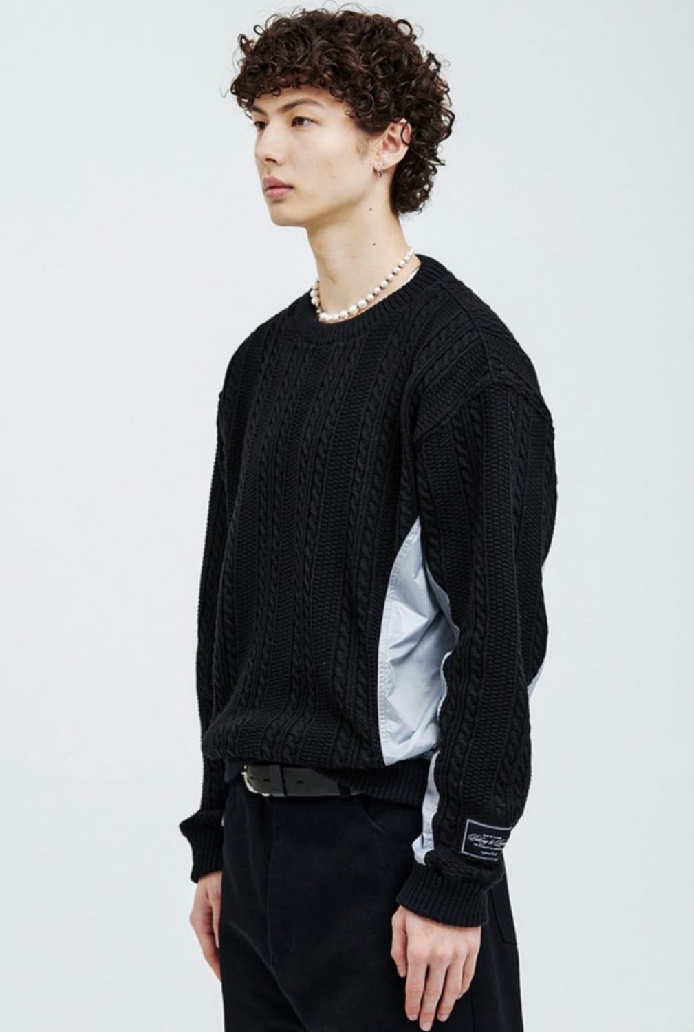 [M] 애니타임로릭 니트 Arnica Mix Knit Black 상품이미지1