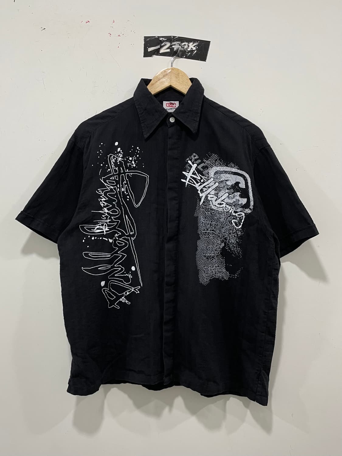 Billabong 빌라봉 Y2K 그래피티 프린팅 반팔셔츠 상품이미지3