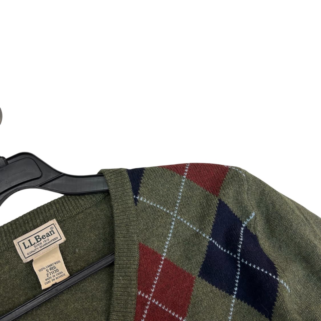 엘엘빈 램스울 아가일 v넥 니트 상품이미지3