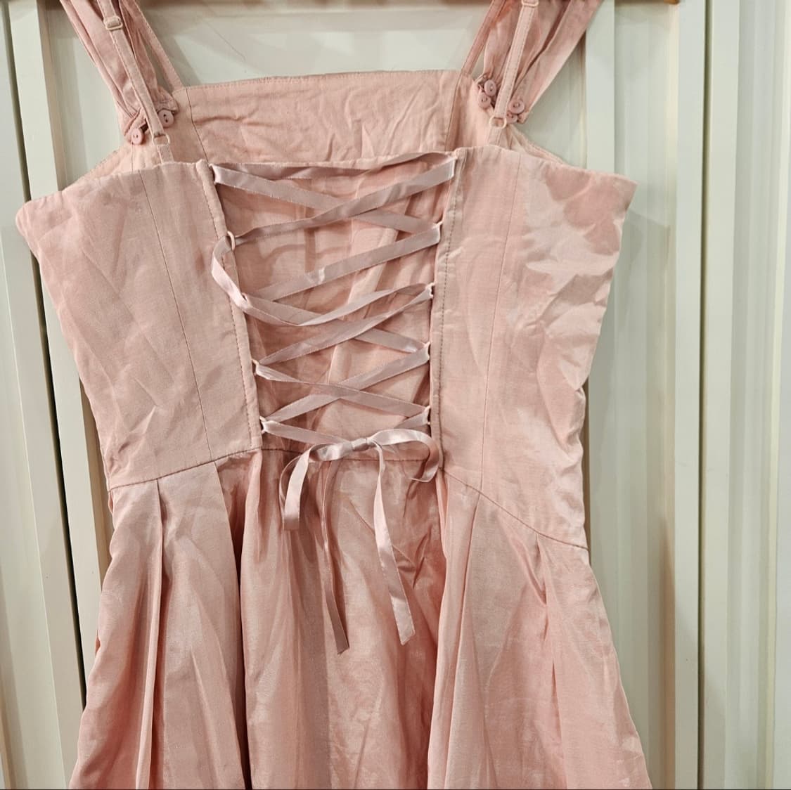 피치 베이비핑크 레이어드 튤 원피스 상품이미지6