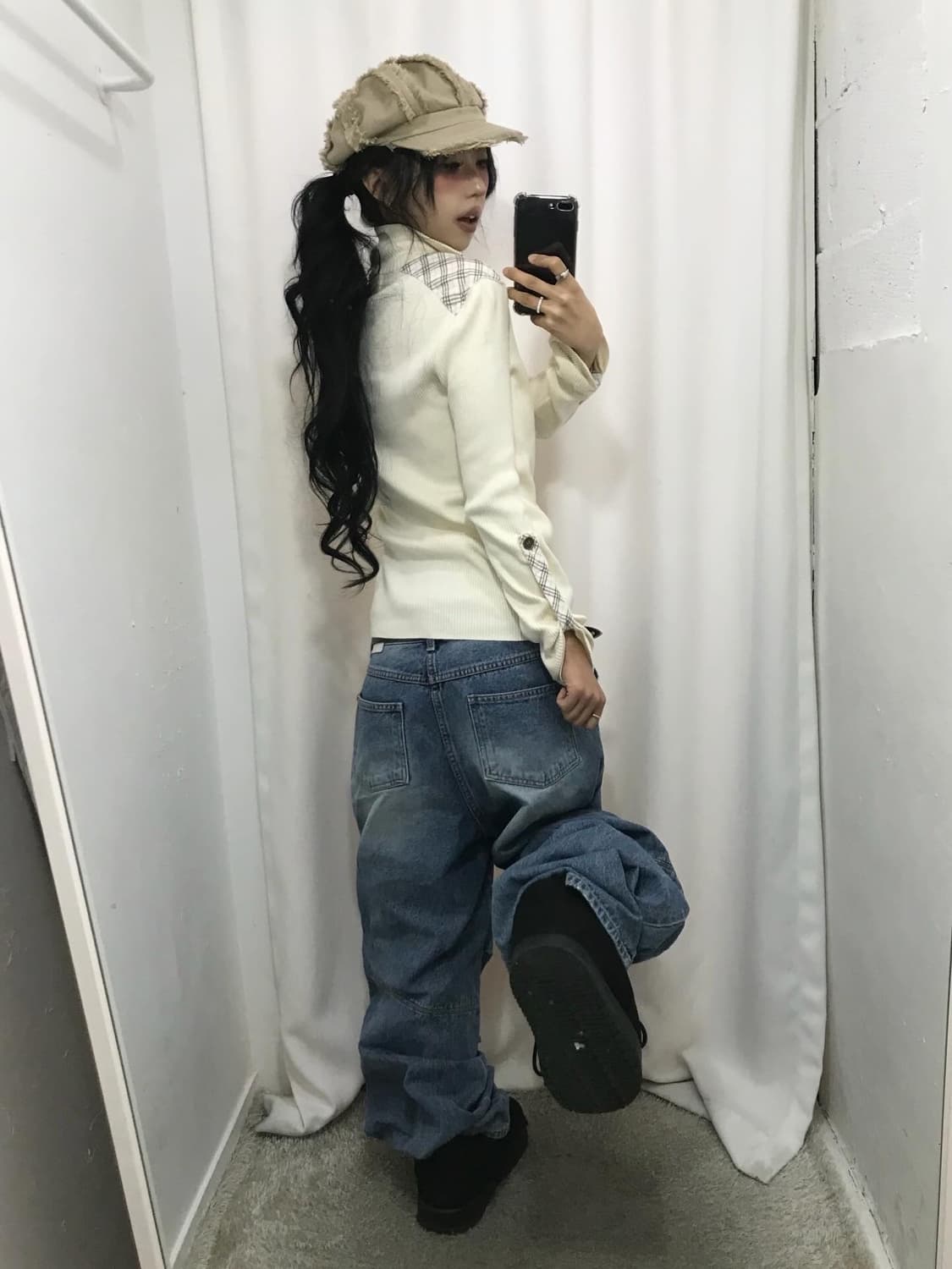 Burberry Check Pattern Knit 상품이미지5