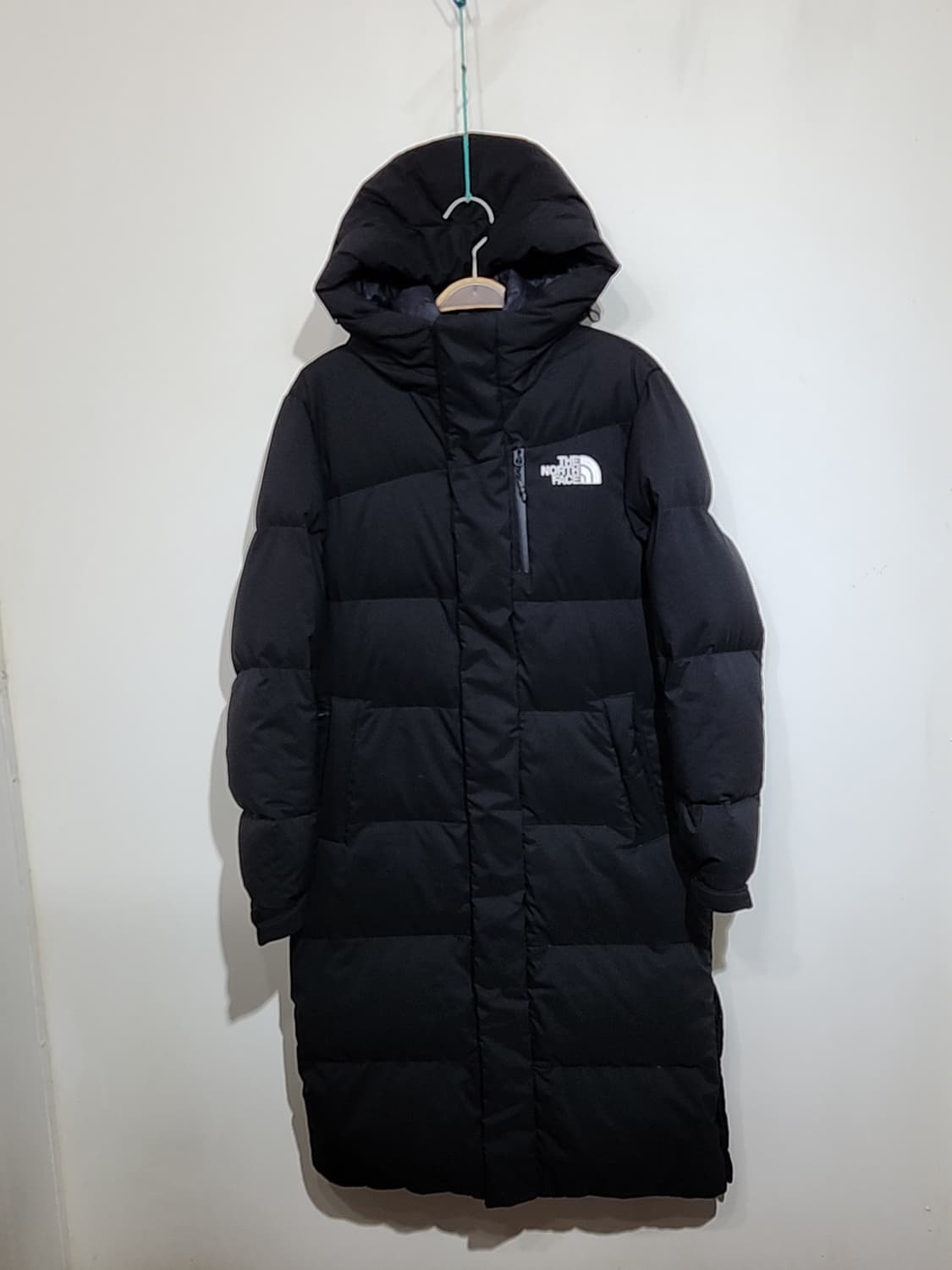 (S) 노스페이스 오리털 롱패딩 점퍼 블랙 후드 다운코트  상품이미지1