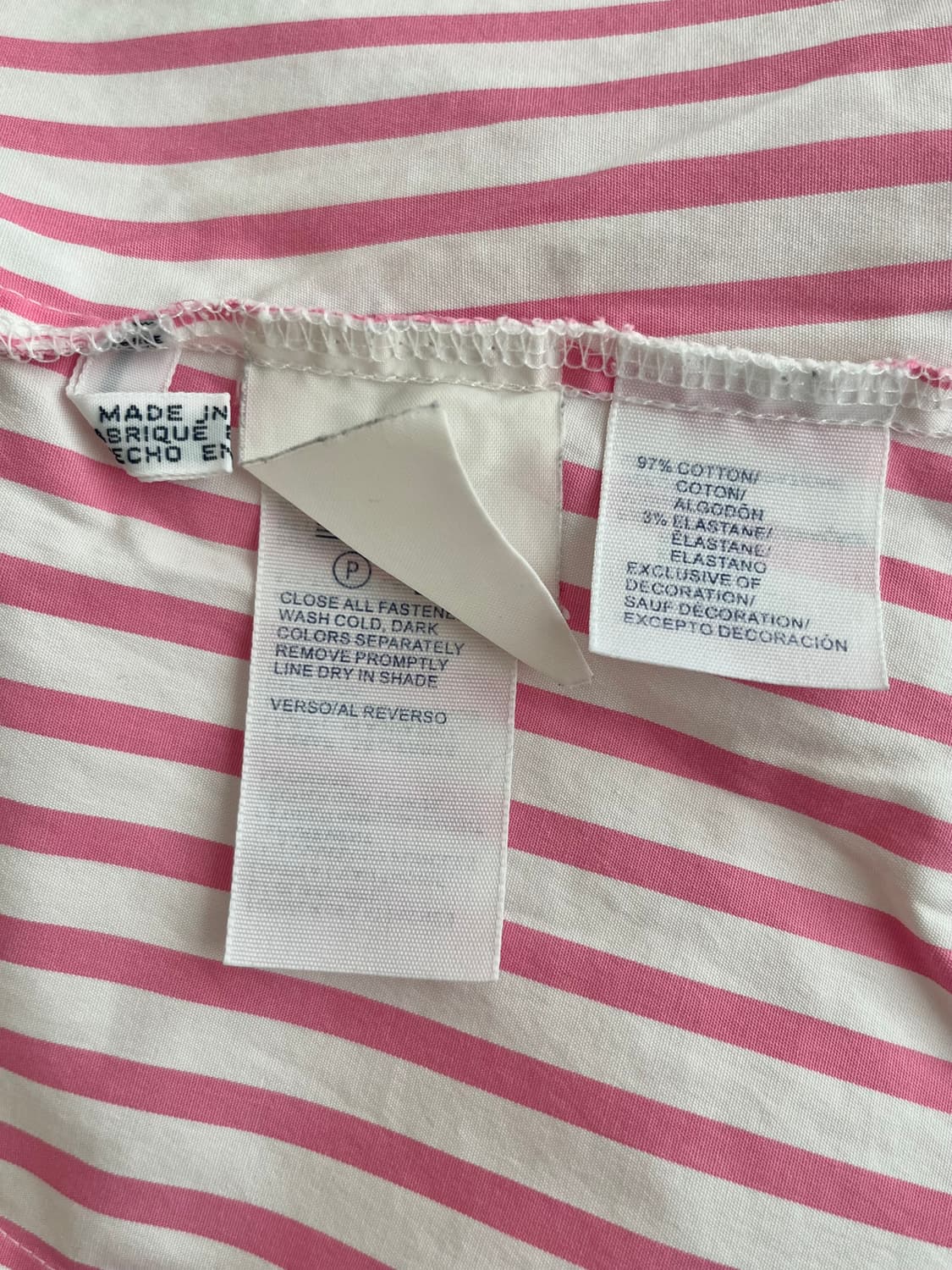 4) 타미힐피거 클래식 여성 스트라이프 셔츠 핑크 상품이미지6