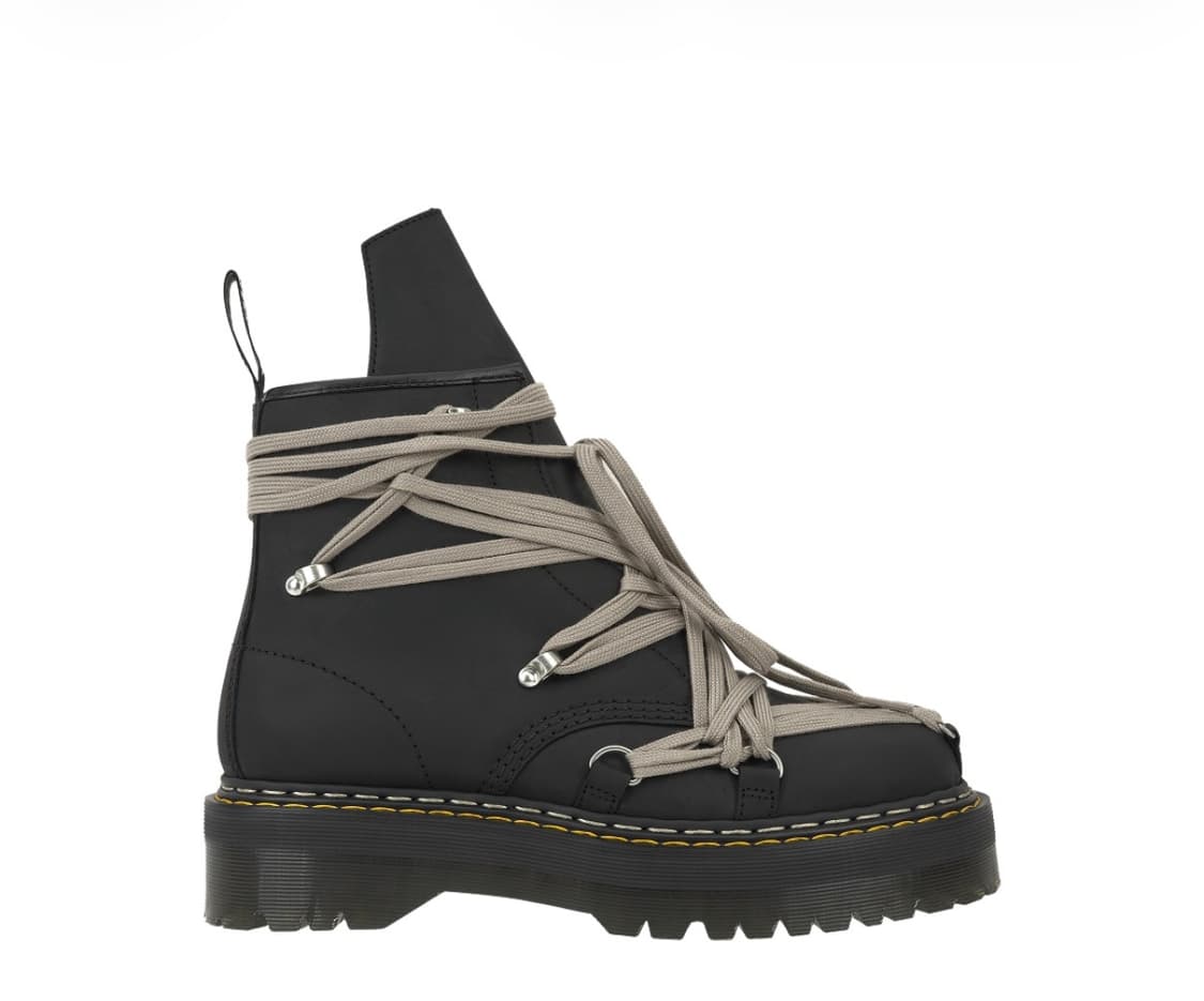 uk9 닥터마틴 x 릭 오웬스 1460 쿼드 솔 메가 레이스 부츠 블랙o 상품이미지1