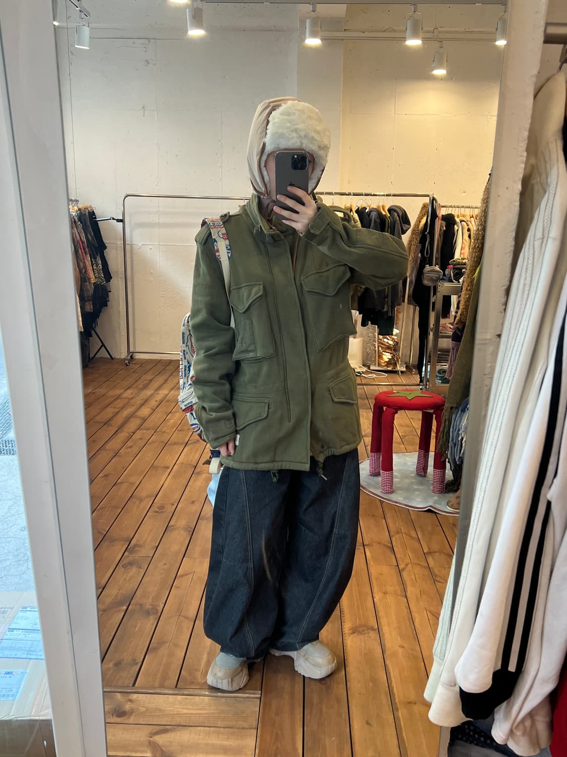 폴로 카키 패치 포켓 집업 상품이미지4