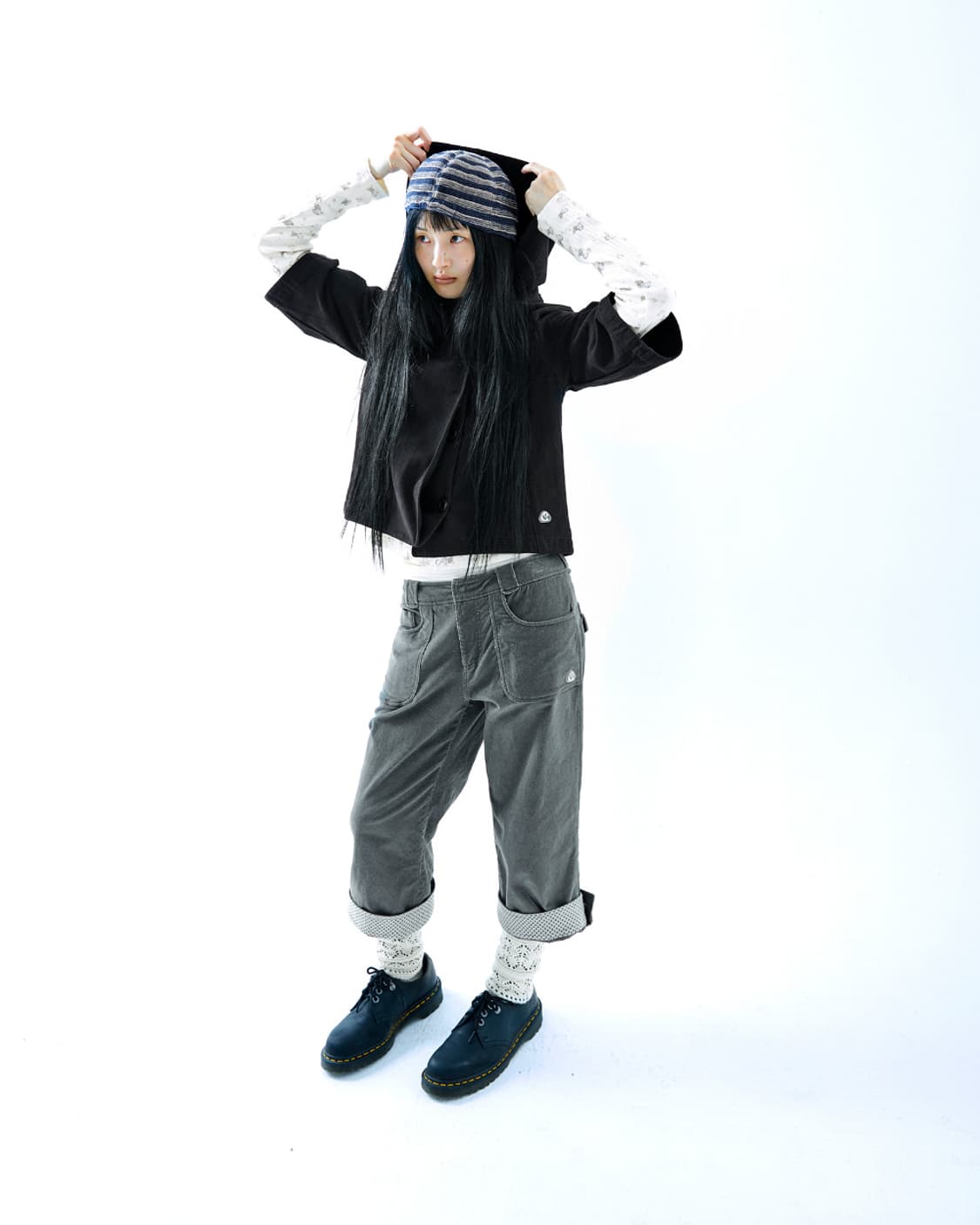 COYSEIO HOODED CAPRI JACKET BLACK 상품이미지1