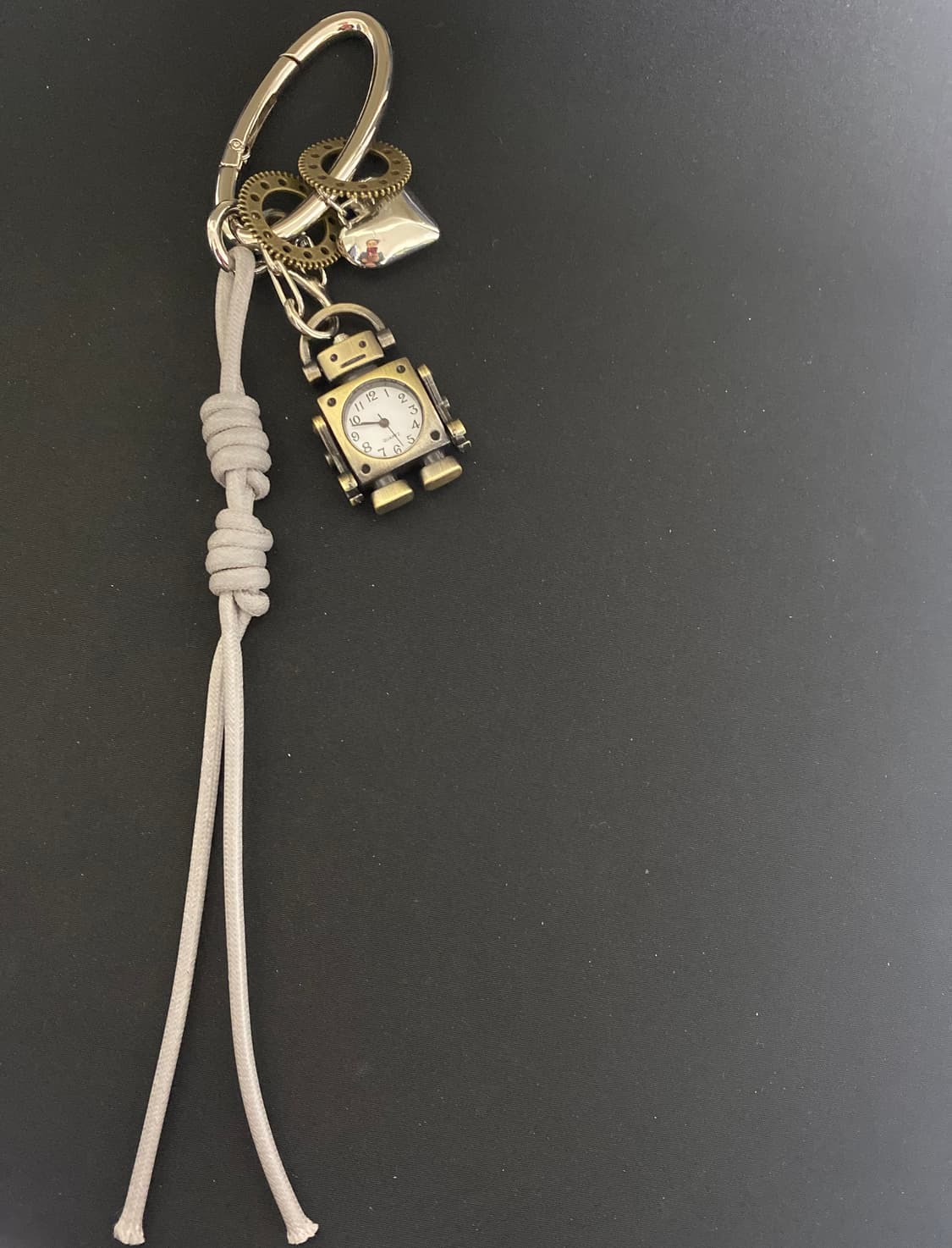 하트 빈티지 로봇 시계 키링 상품이미지6