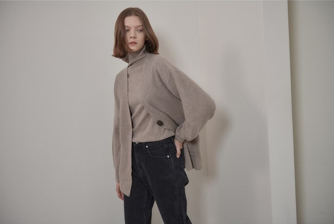 루에브르 캐시미어 벨티드 니트 가디건 상품이미지5