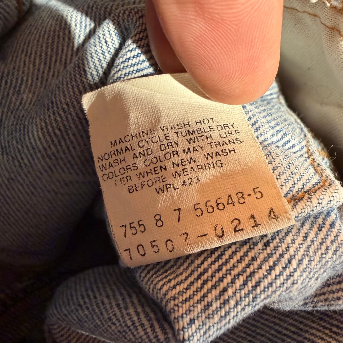 리바이스 USA 80s 데님 트러커 자켓 XL 상품이미지5