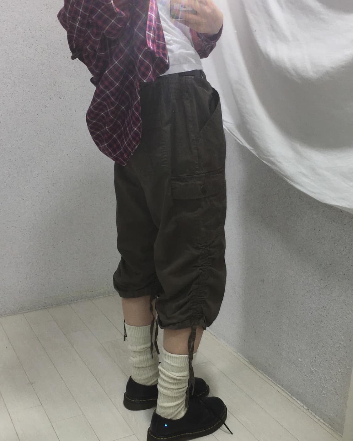 khaki shirring shorts  상품이미지3
