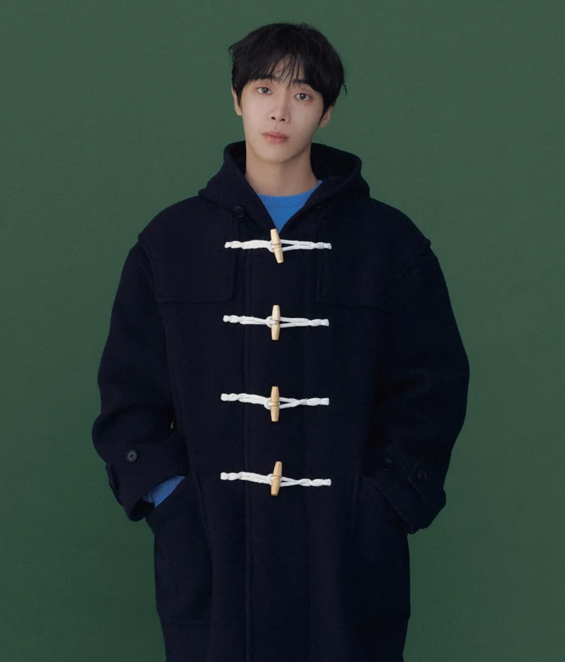 커버낫 울 후드 더플코트 Dark Navy L size 상품이미지1