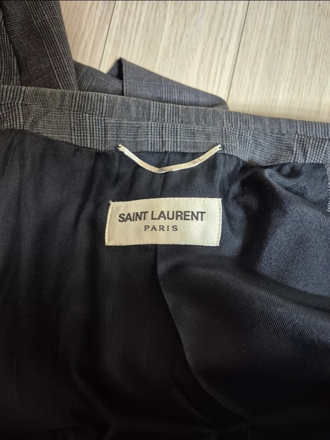 생로랑 글렌체크 그레이 블레이저 46 상품이미지4