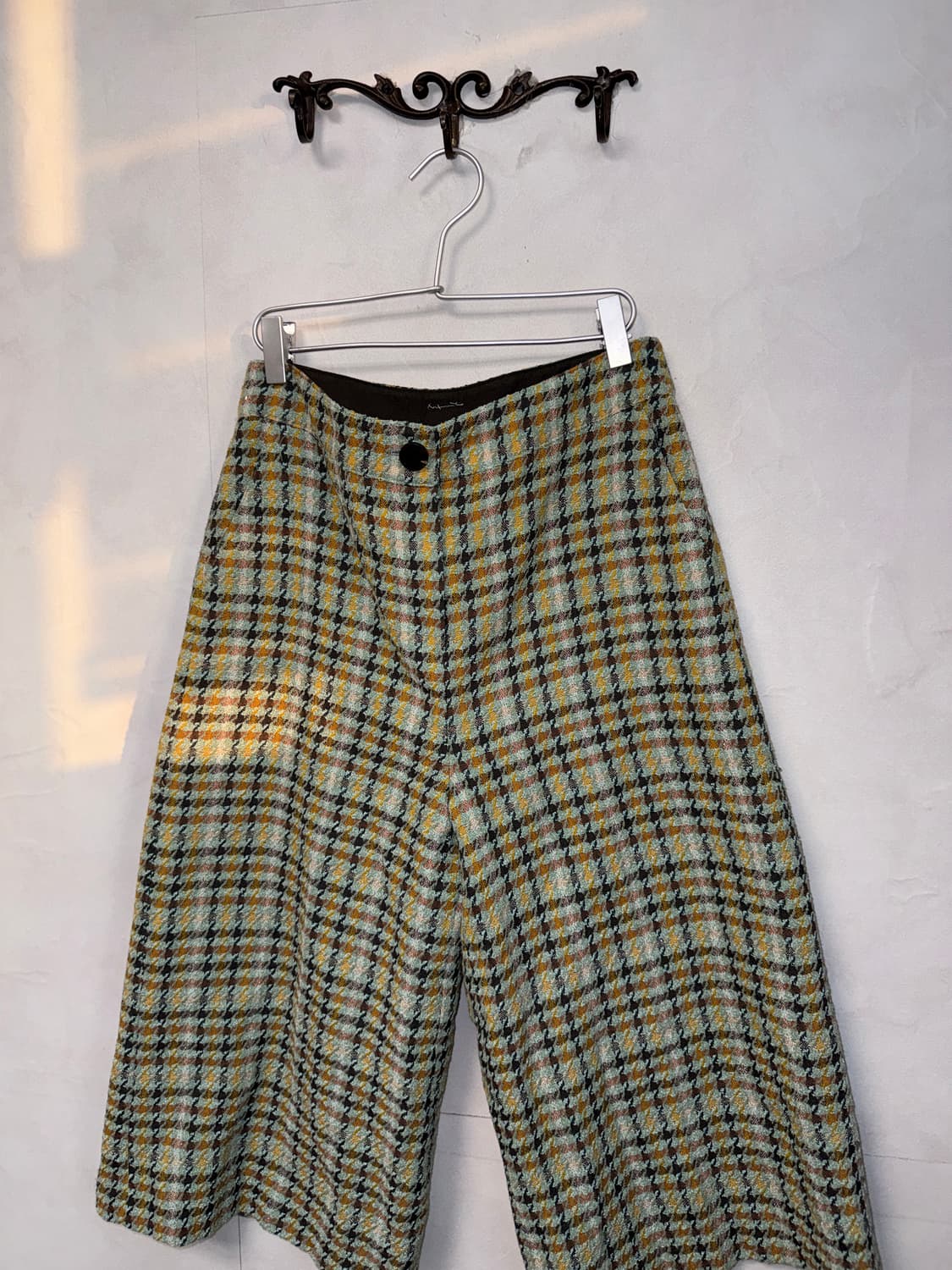 Mint yellow tweed check pants  상품이미지2