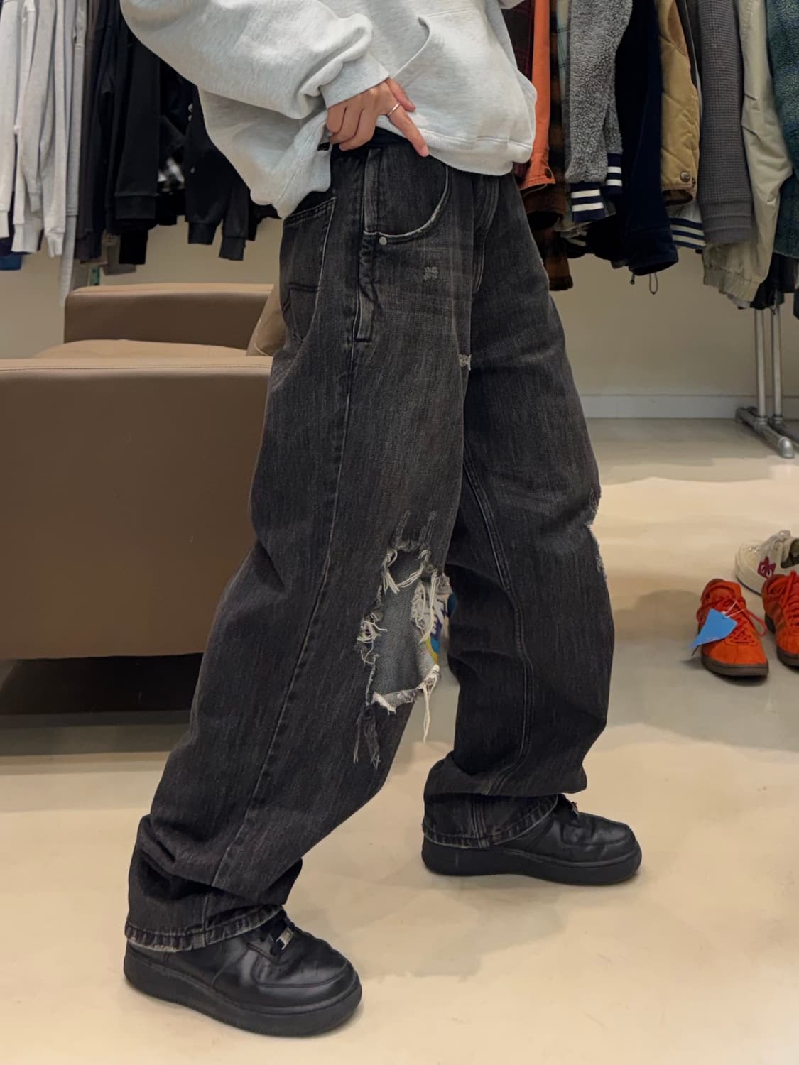 21aw 빔즈 ssz 커스드 데님팬츠 상품이미지7