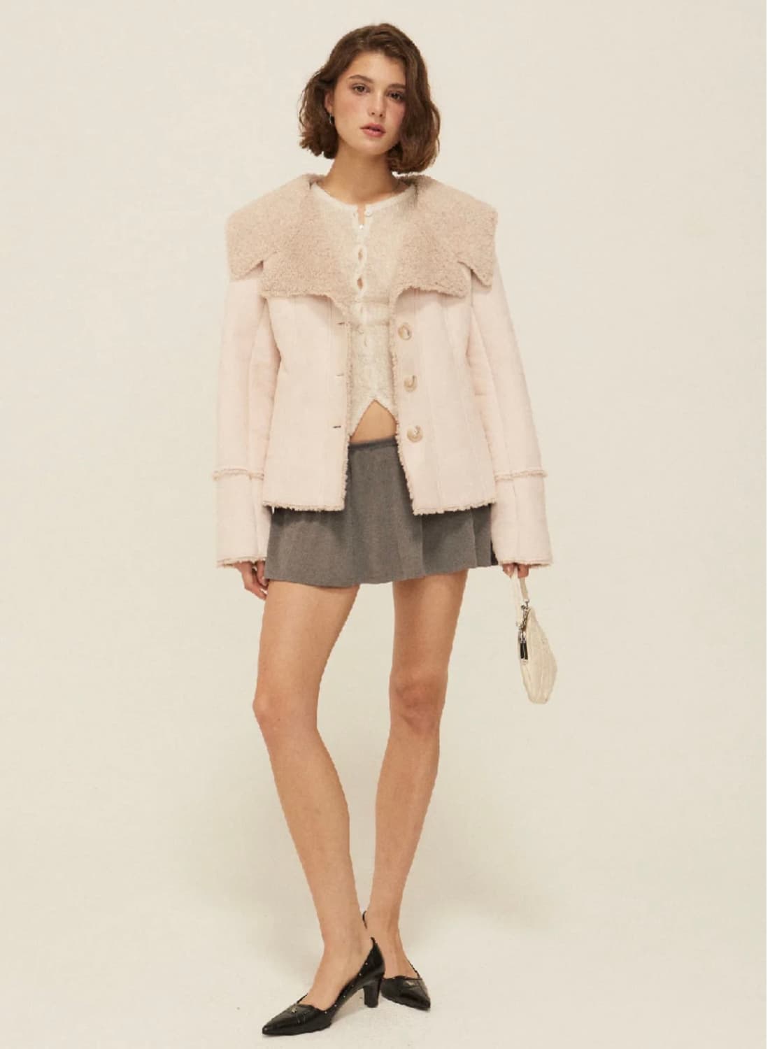 쓰리타임즈 isabella fur coat 이자벨라 퍼코트 무스탕 상품이미지2